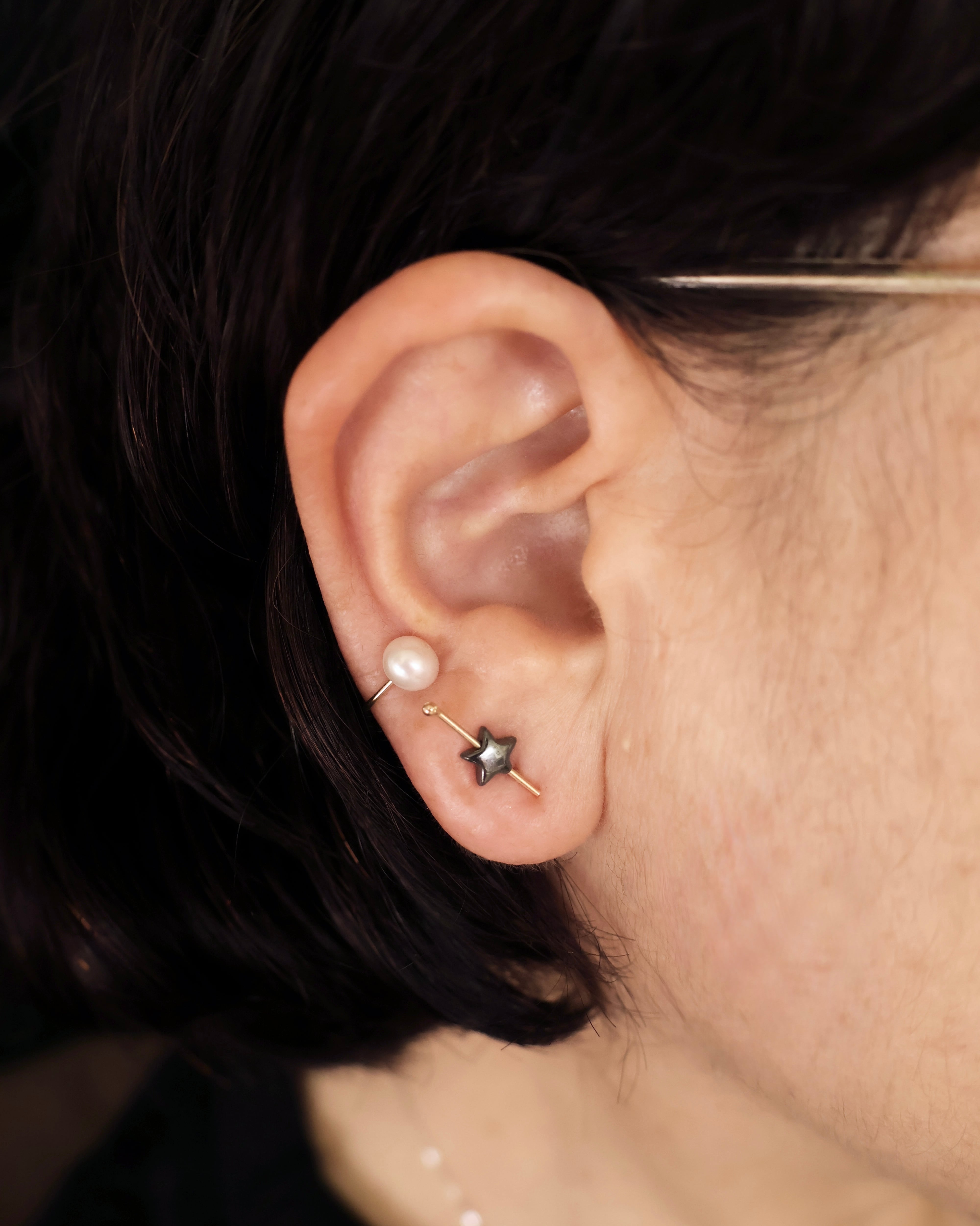 Wパールイヤークリップ