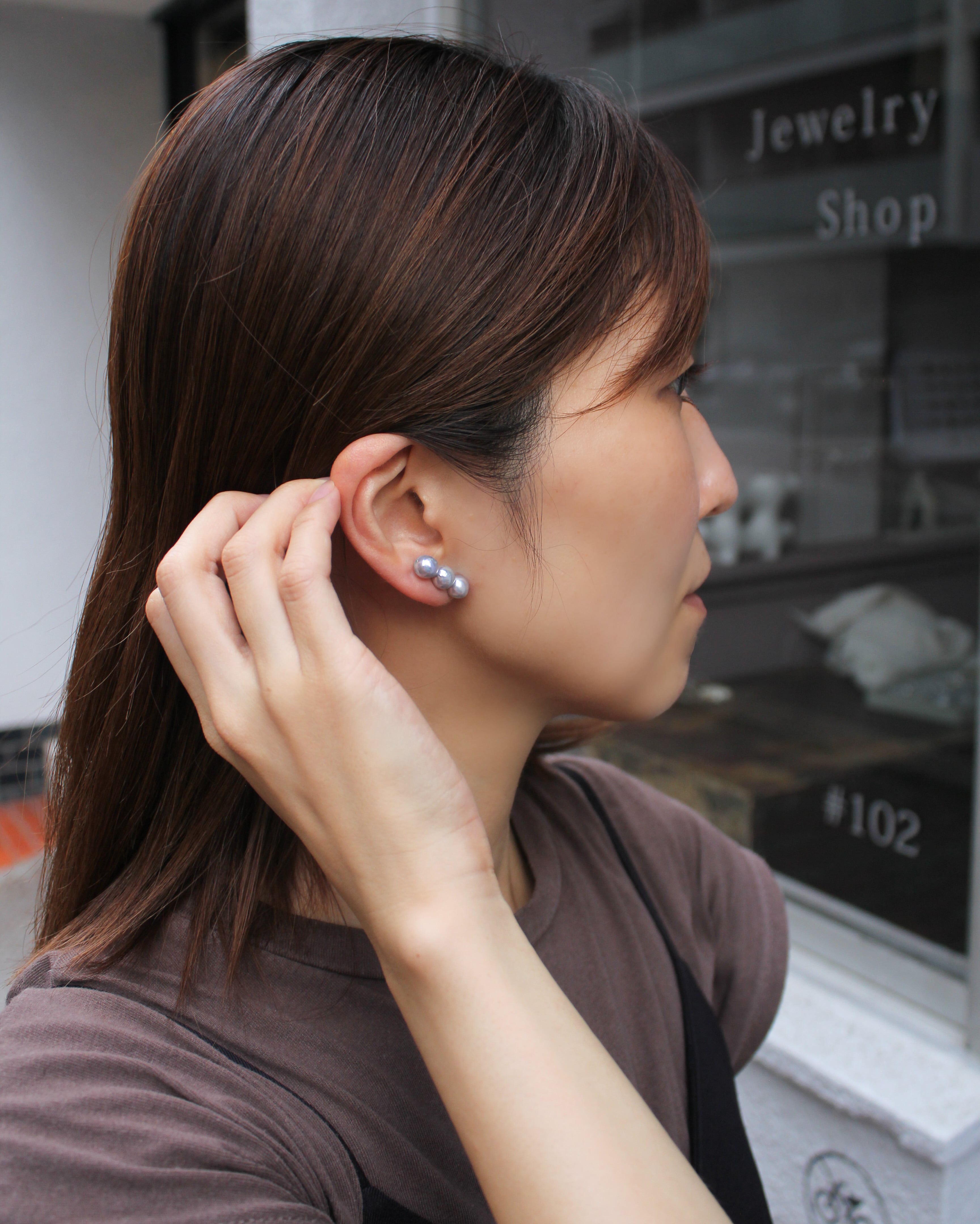 アコヤパール ロングイヤークリップ