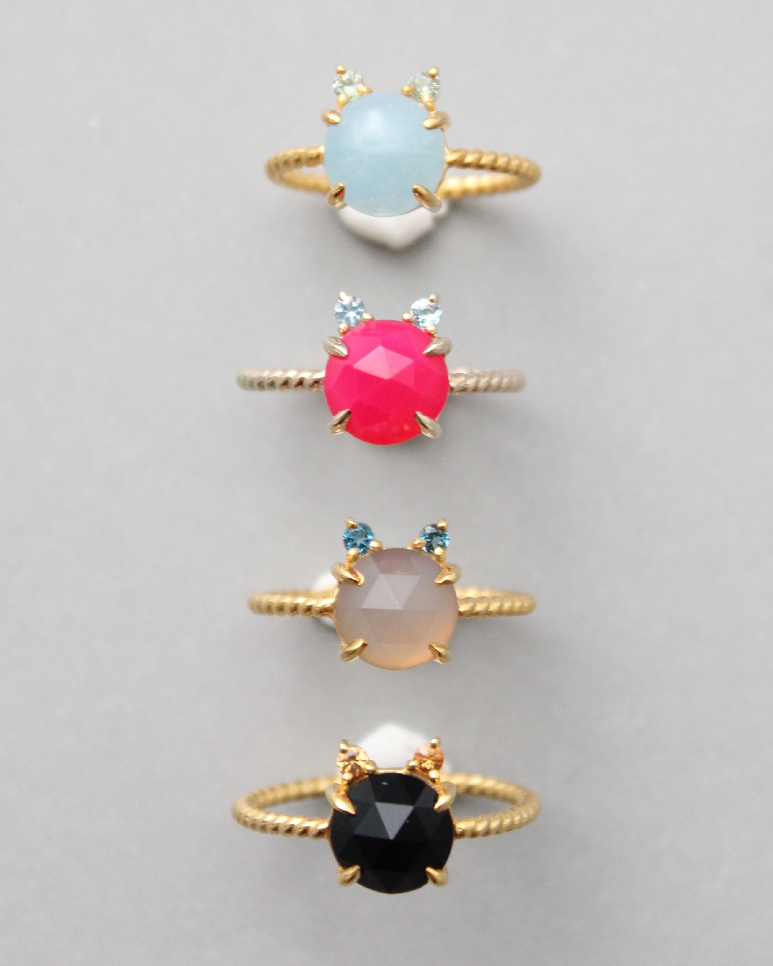【Silver925】 Twist ring “CAT” シャノアール