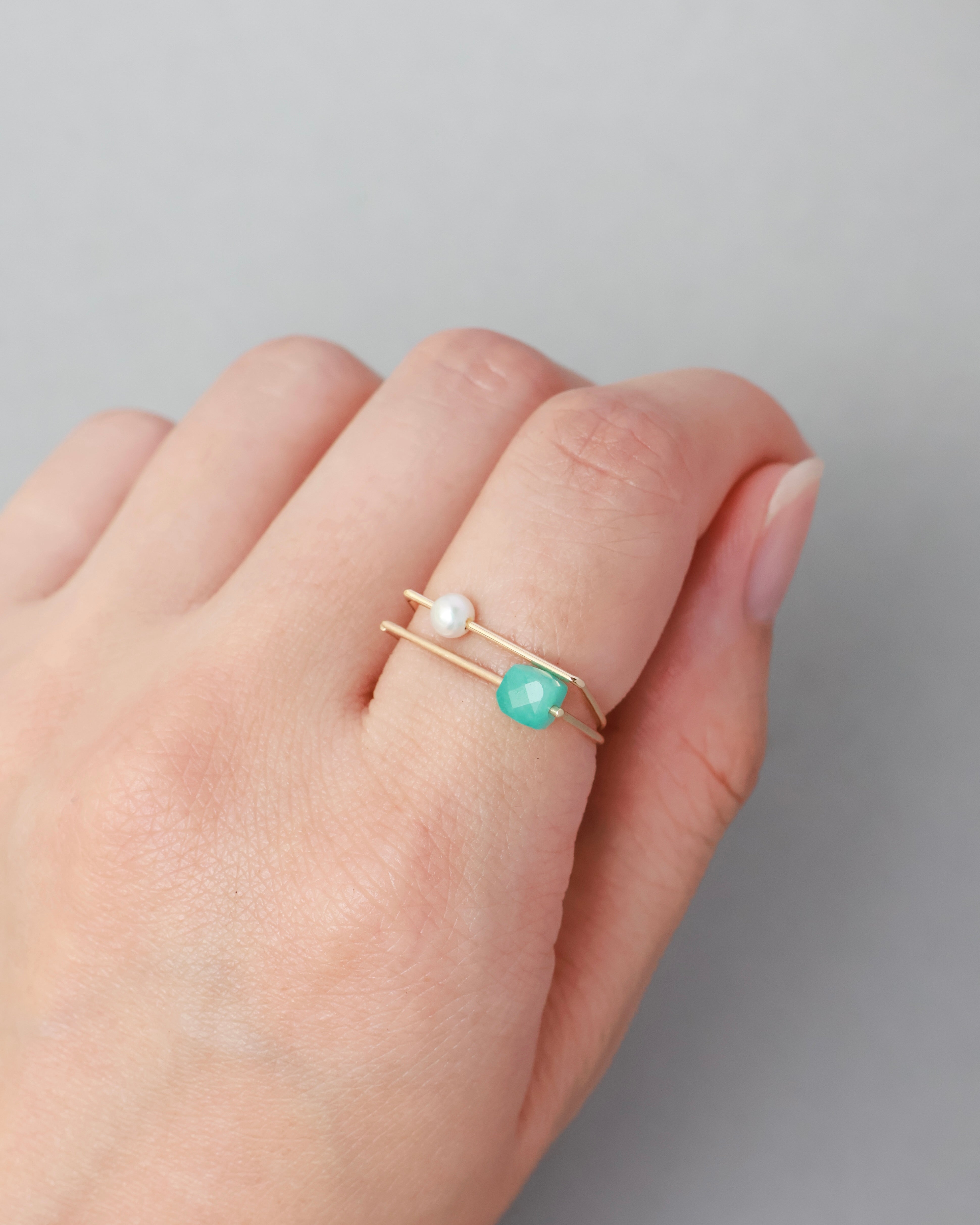 【8月限定】D ring “emerald sea”