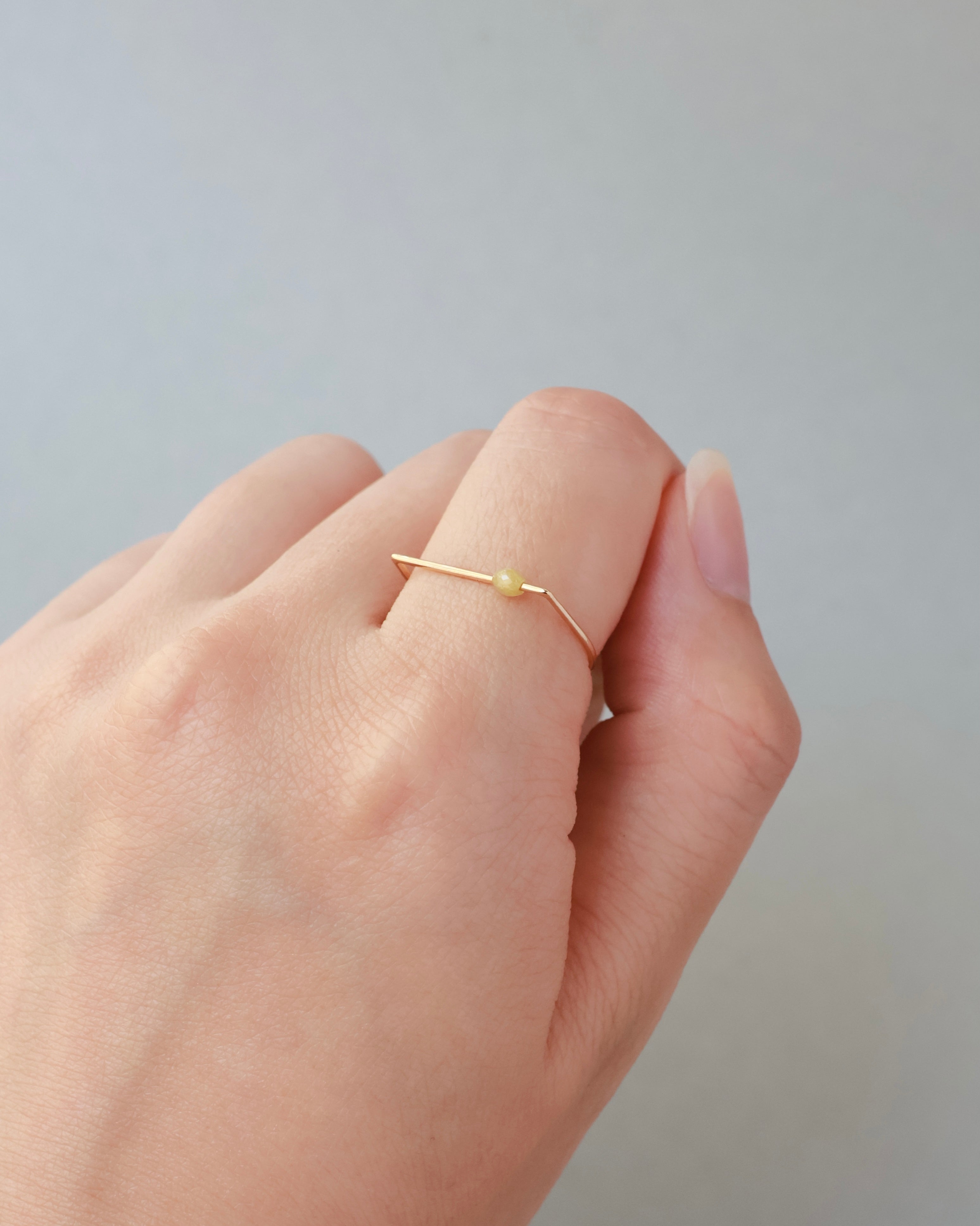 【8月限定】D ring “サフラン” K18