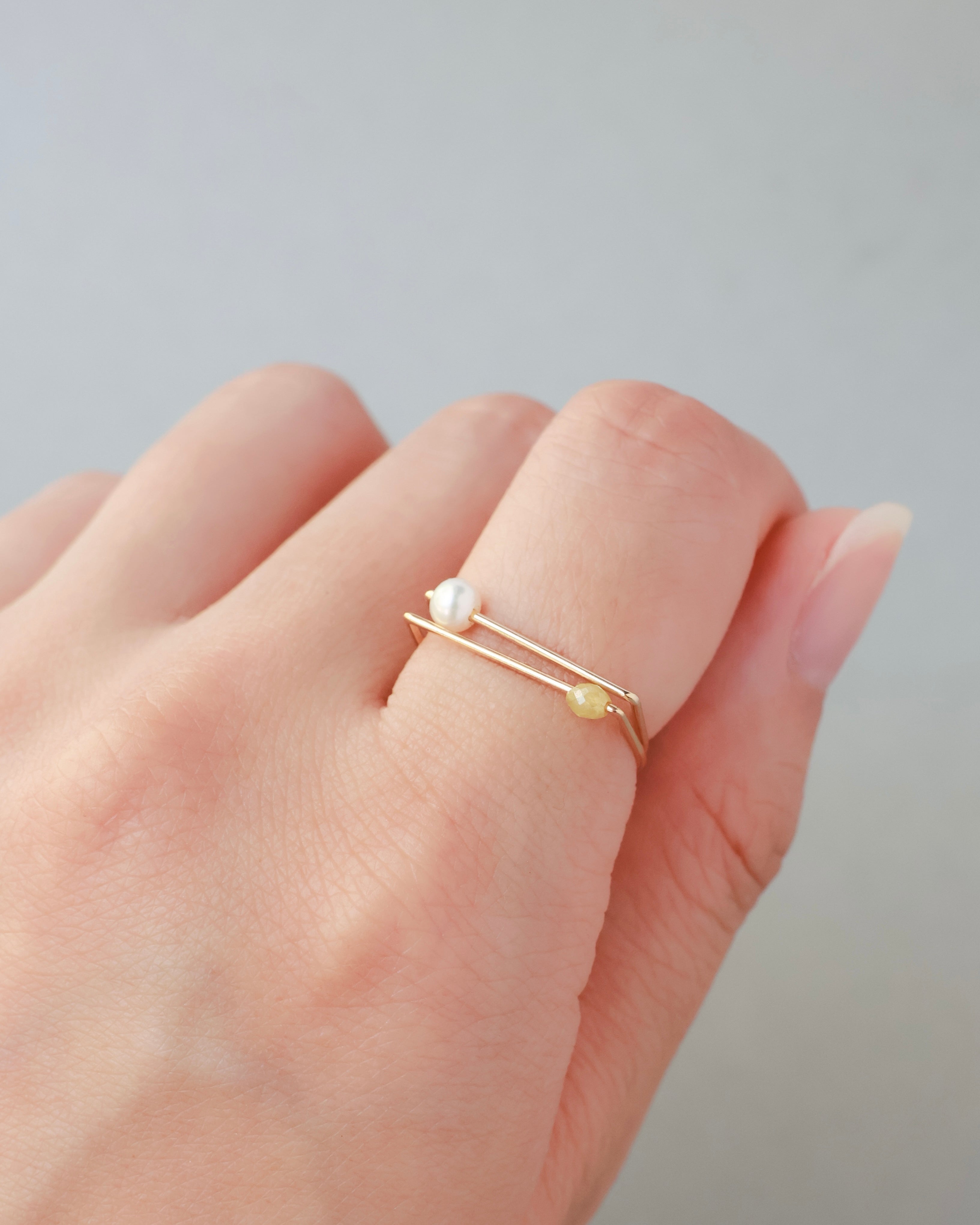 【8月限定】D ring “サフラン” K18