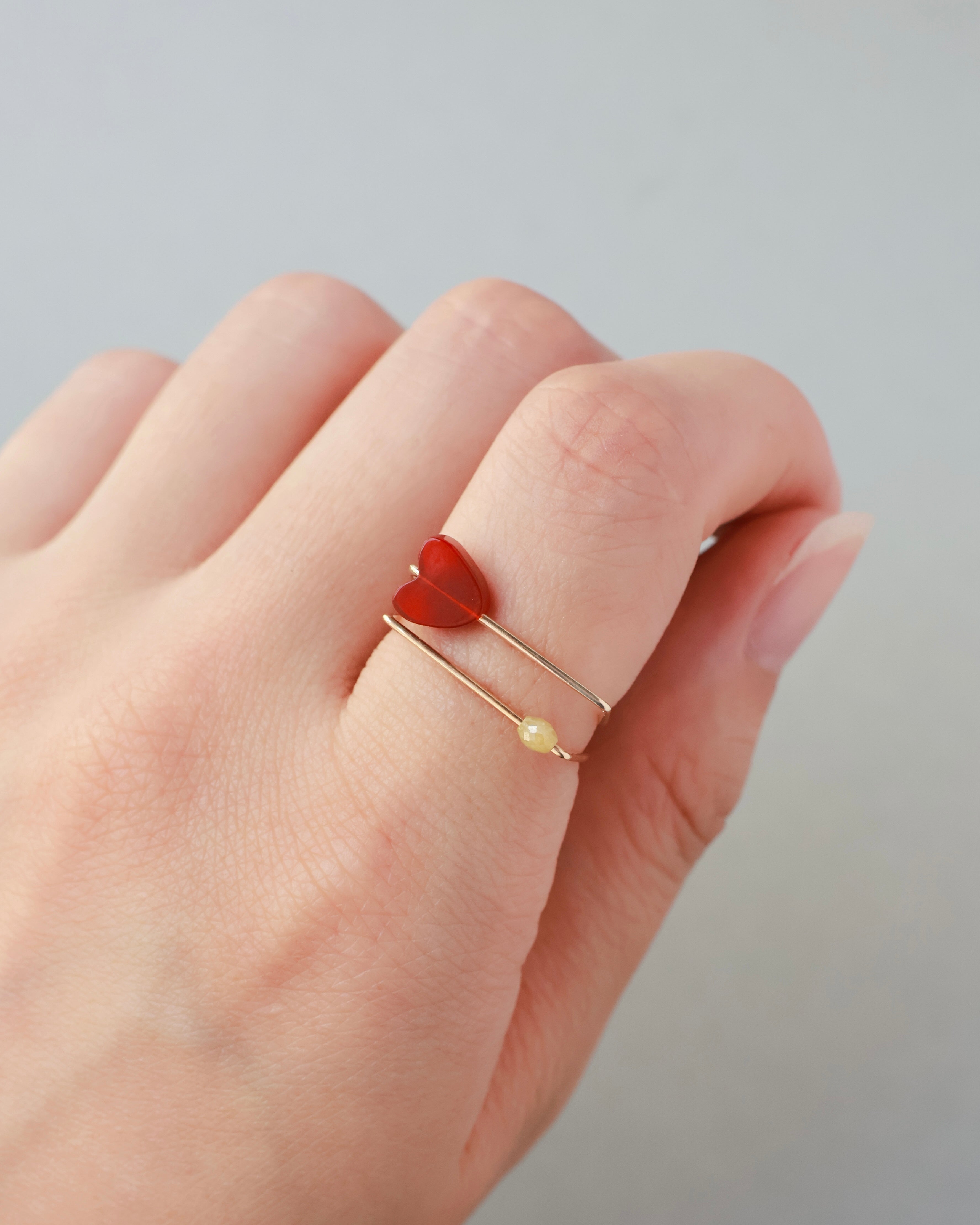 【8月限定】D ring “サフラン” K18