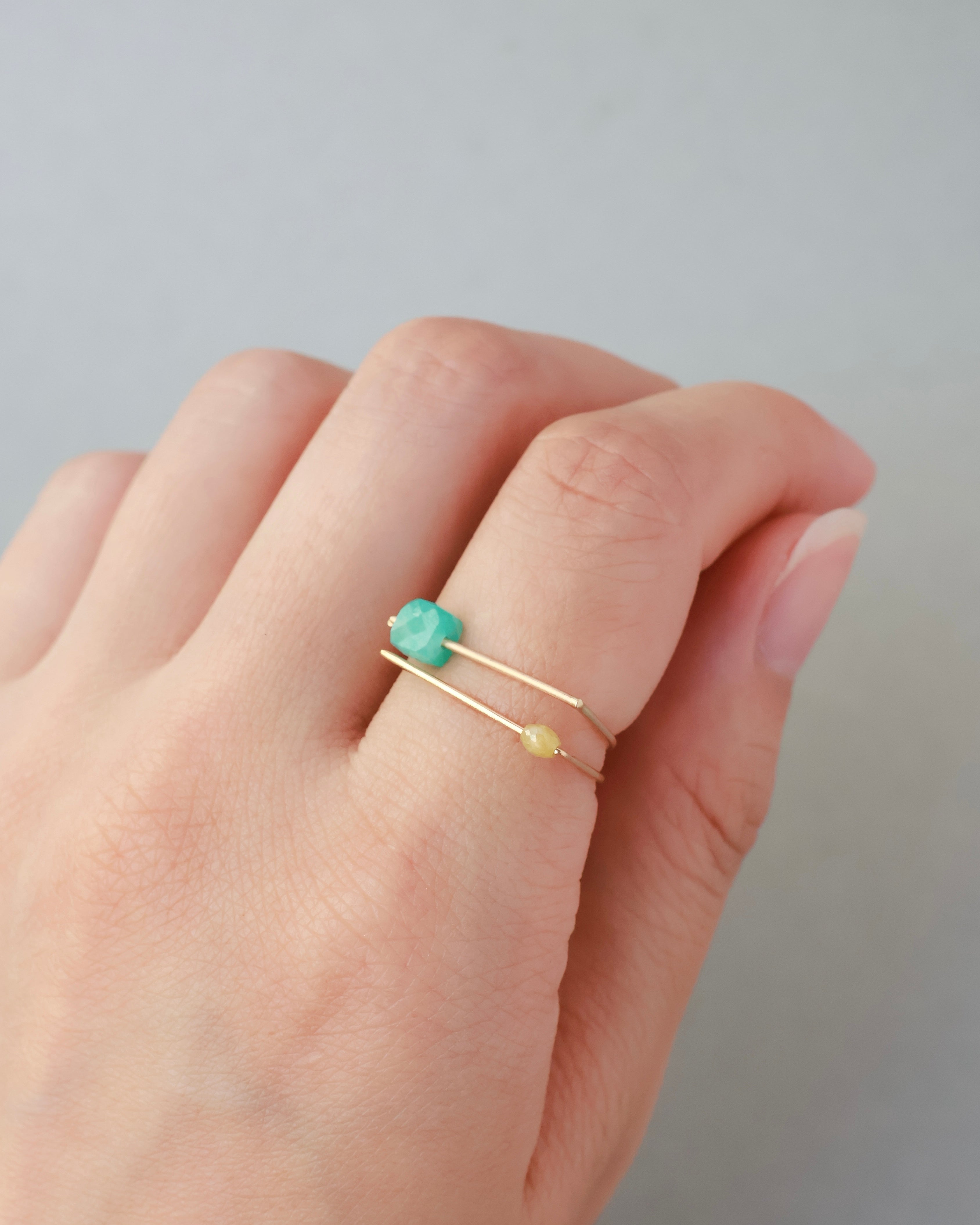 【8月限定】D ring “サフラン” K18