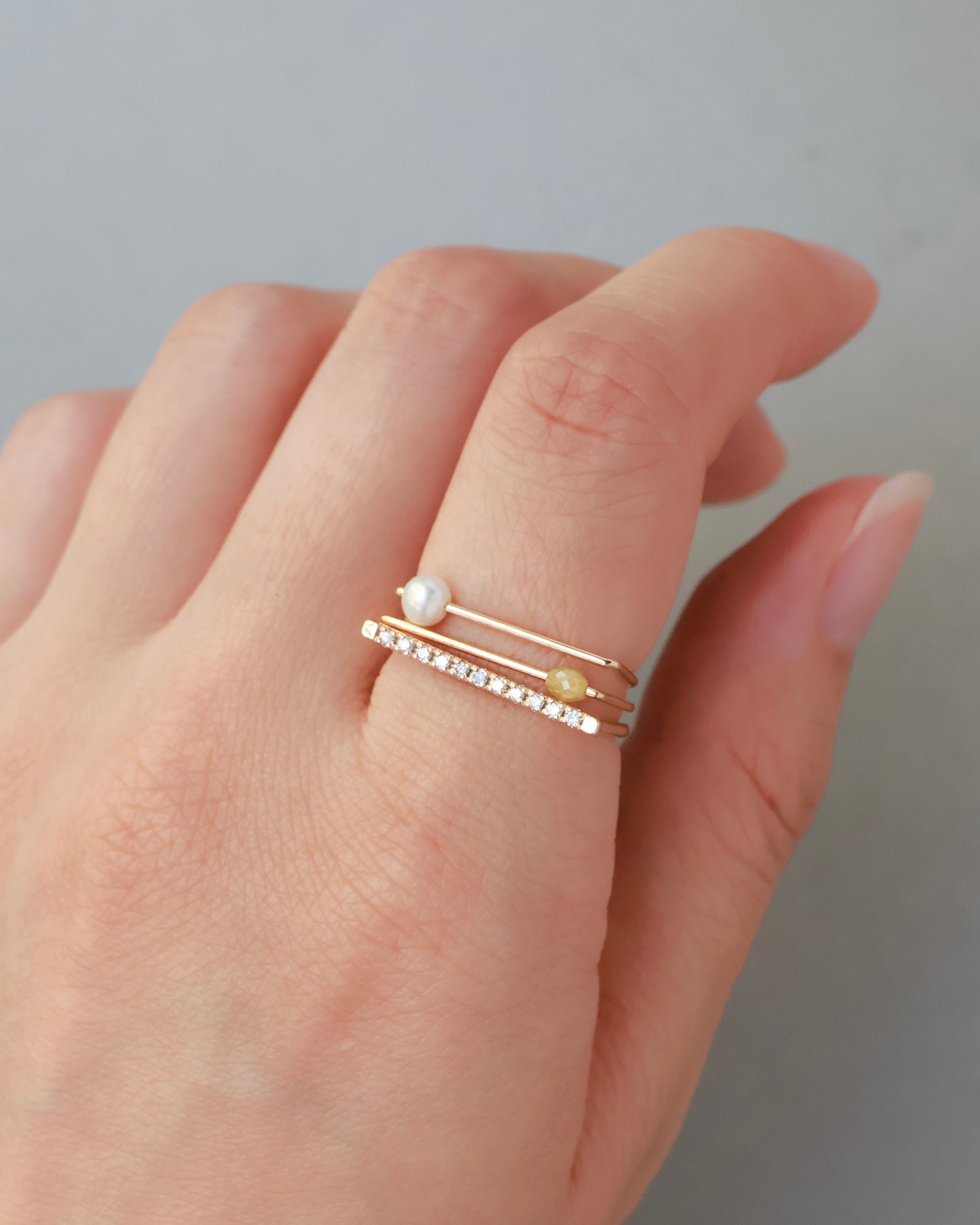 【8月限定】D ring “サフラン” K18