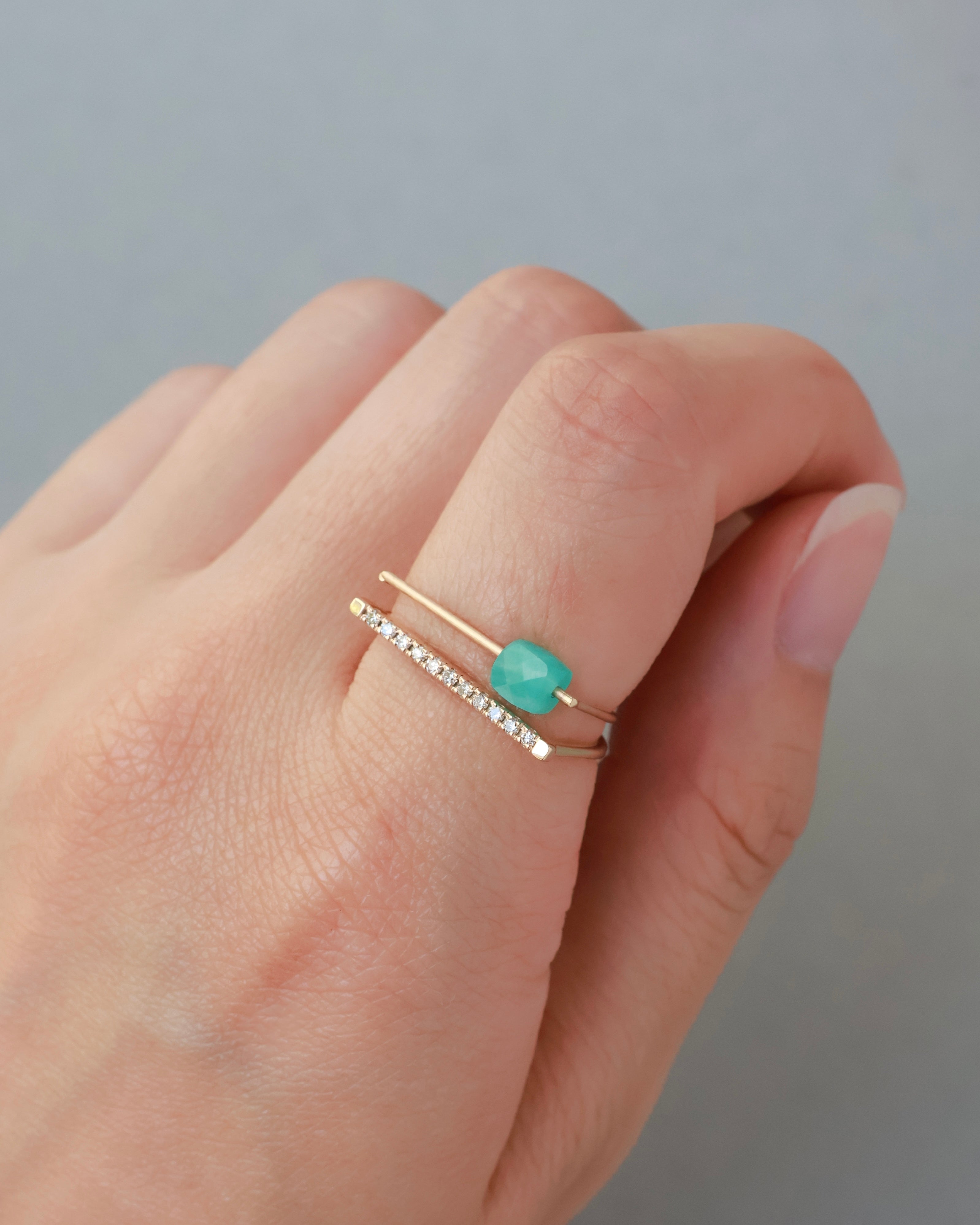 【8月限定】D ring “emerald sea”