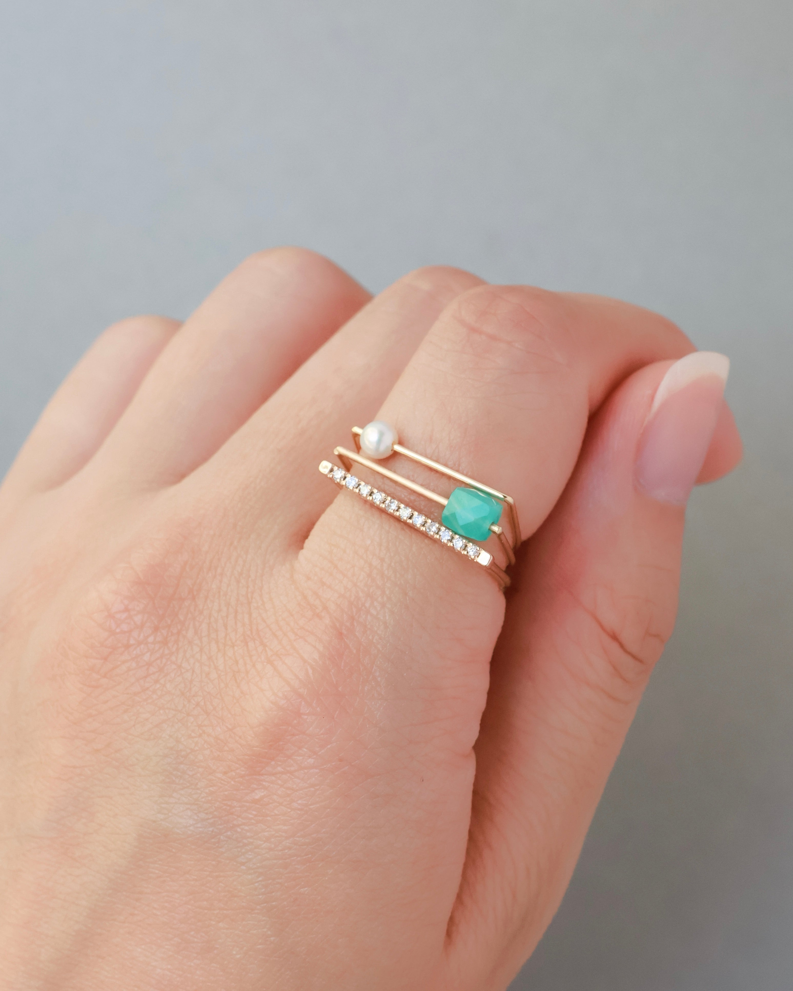 【8月限定】D ring “emerald sea”