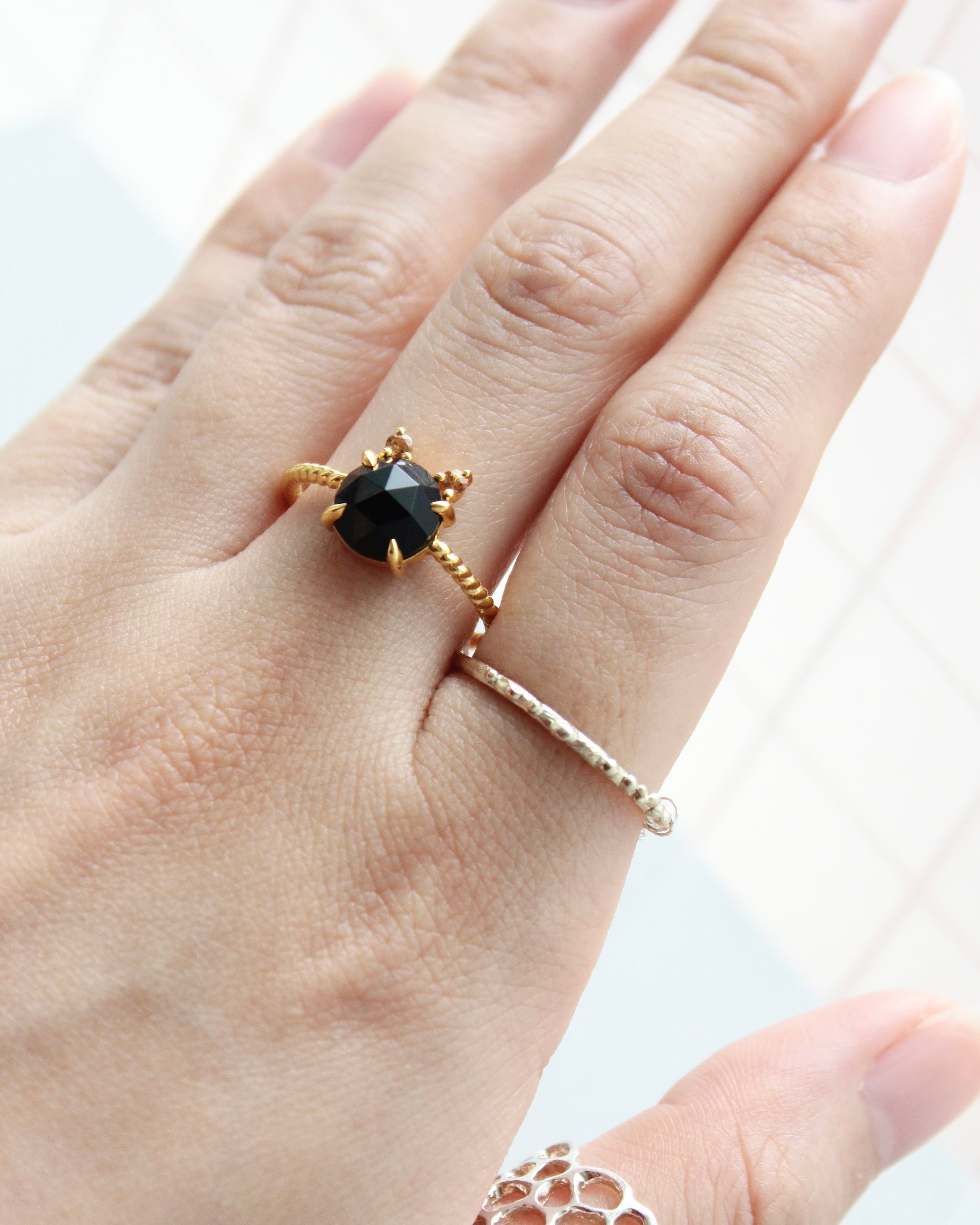 【Silver925】 Twist ring “CAT” シャノアール