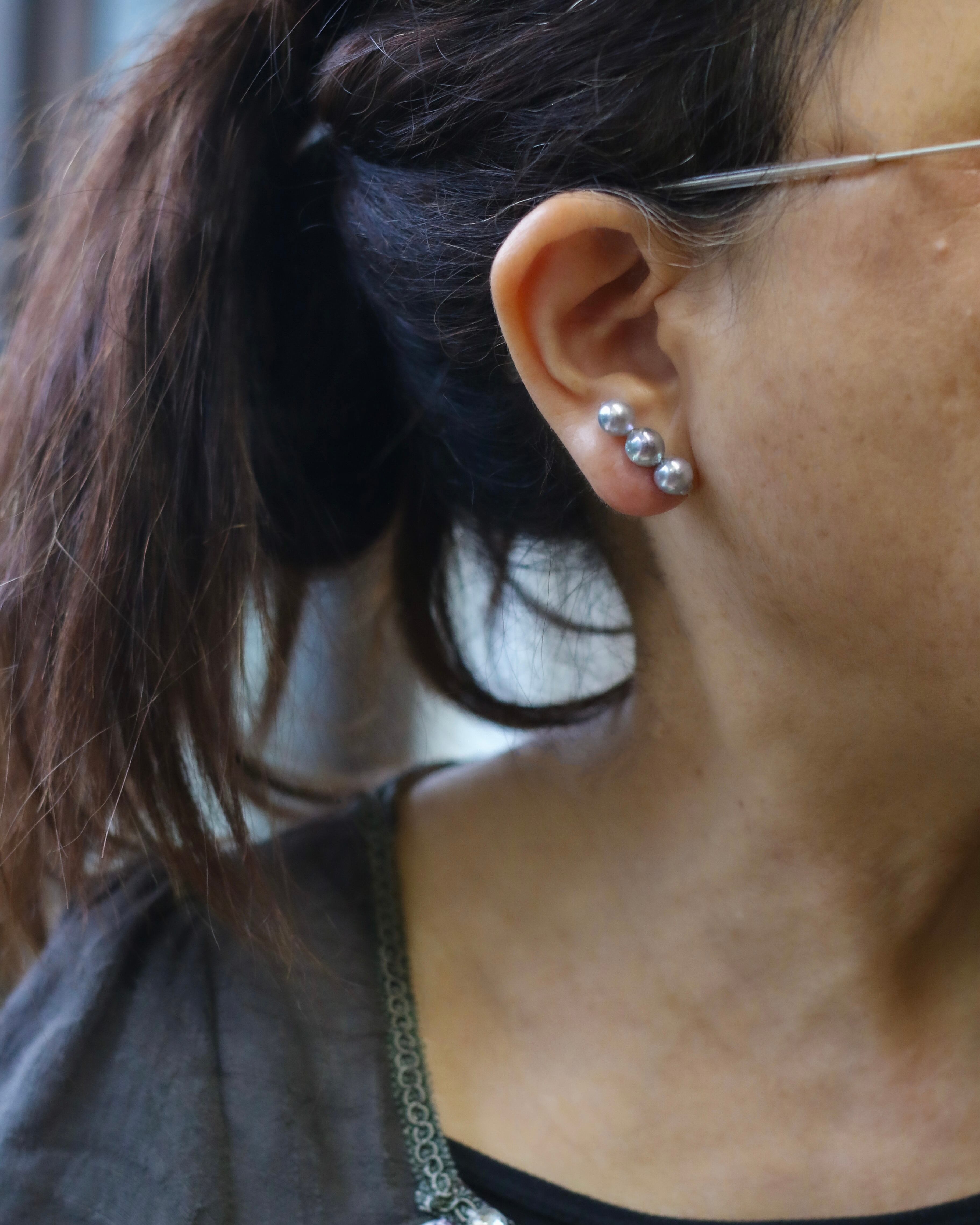 アコヤパール ロングイヤークリップ