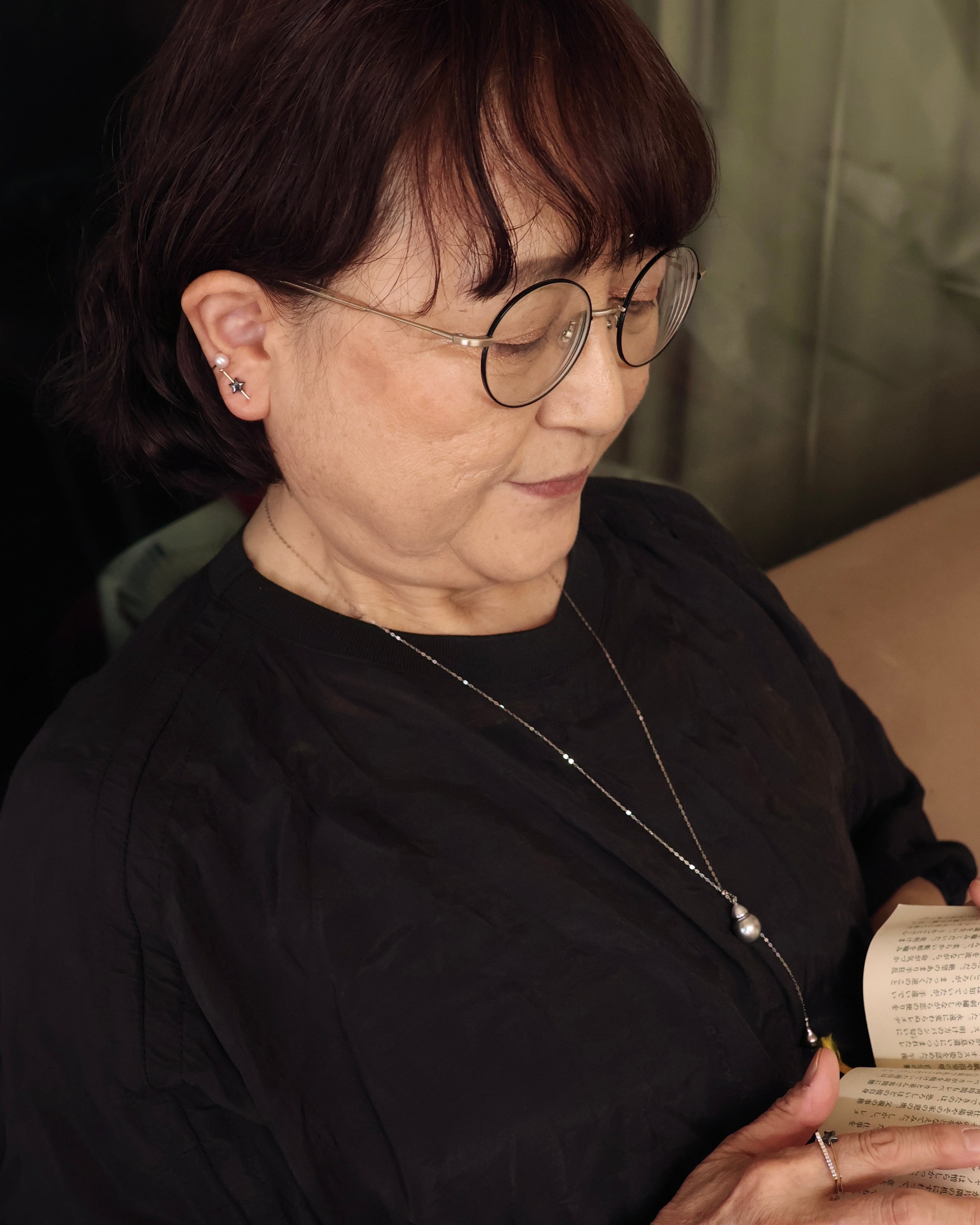 Wパールイヤークリップ