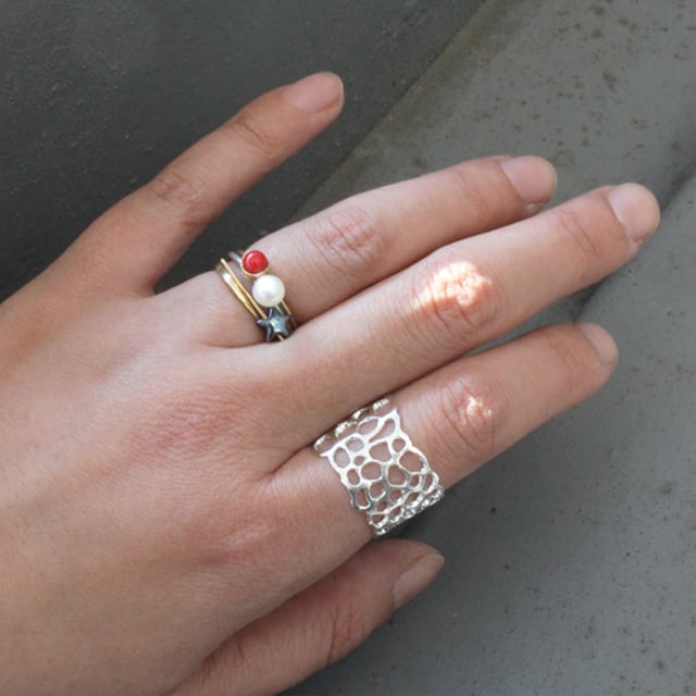 キヌガサタケ幅広リング