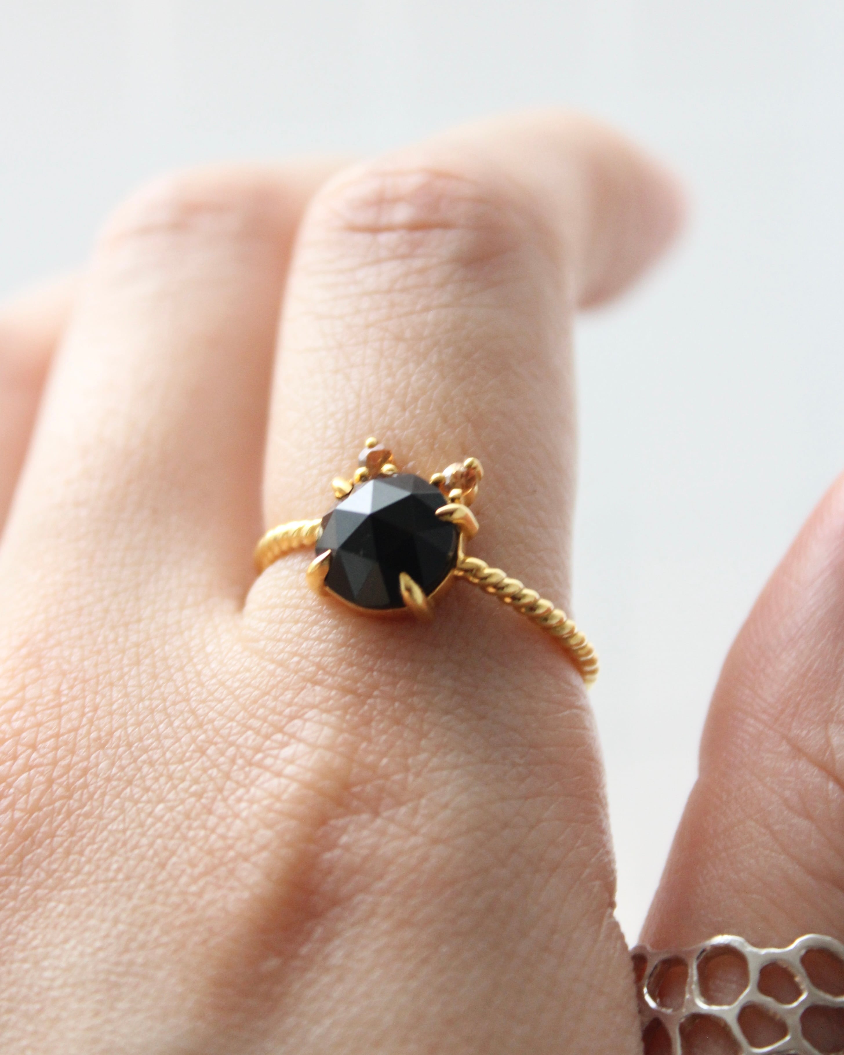 【Silver925】 Twist ring “CAT” シャノアール