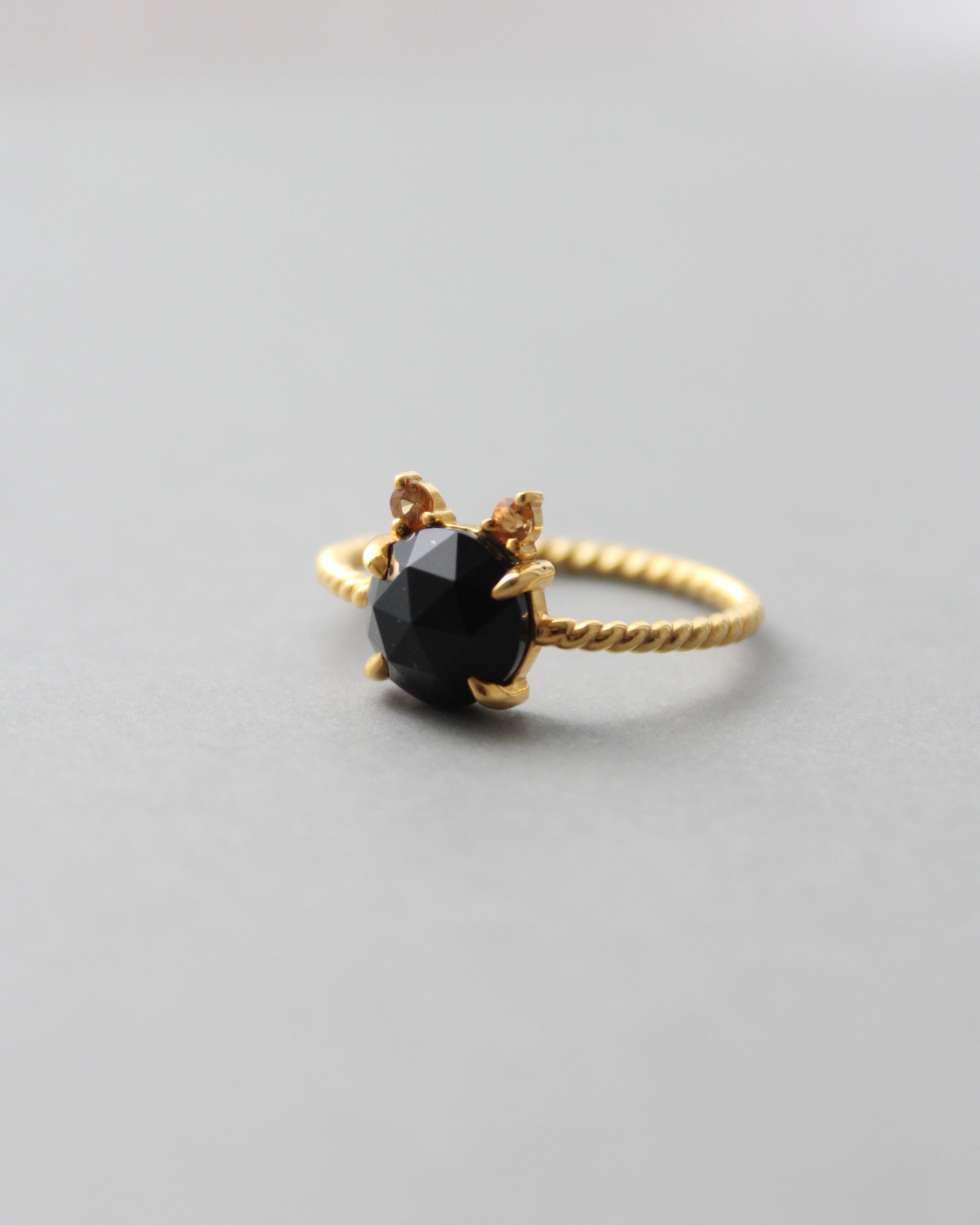 【Silver925】 Twist ring “CAT” シャノアール