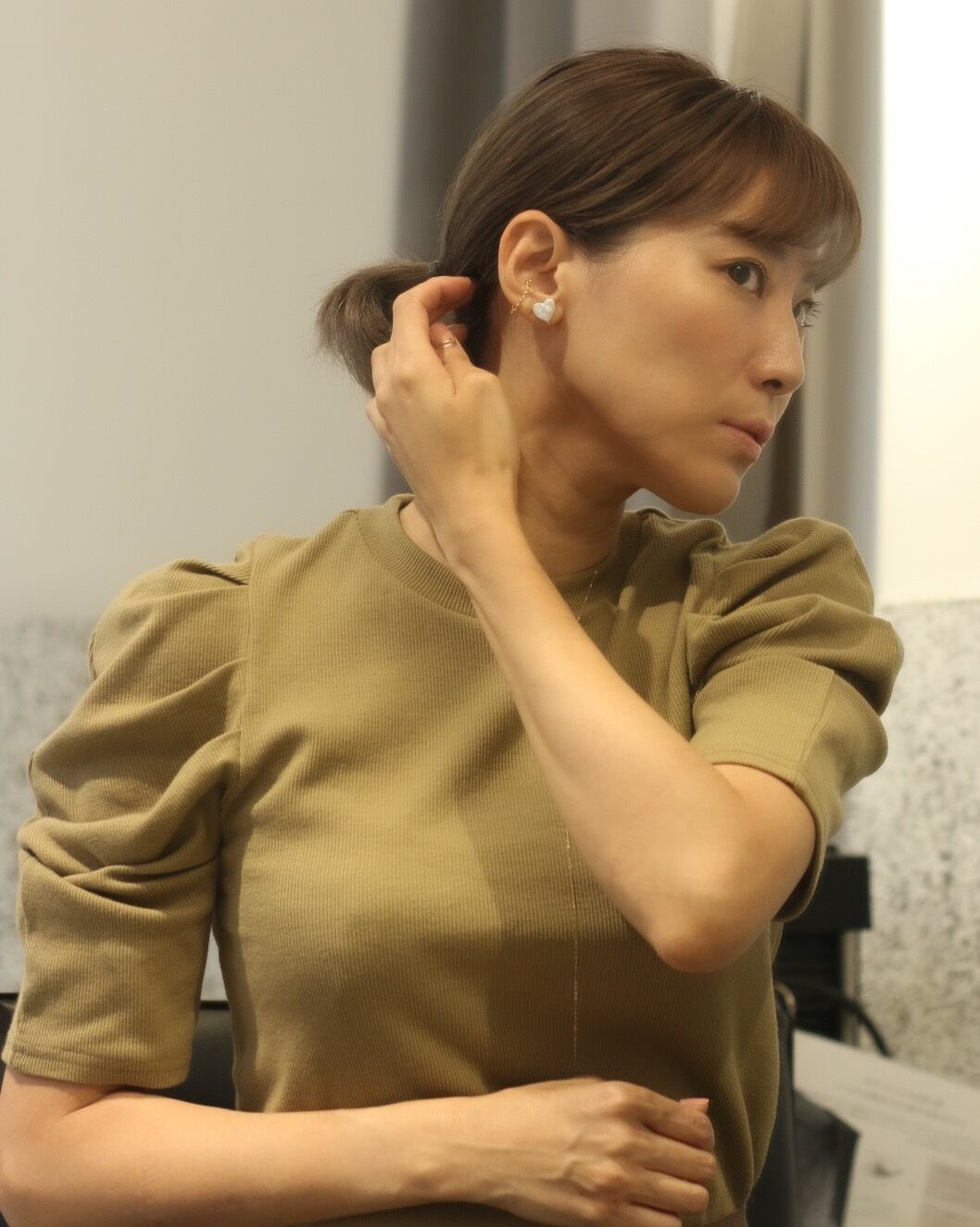 ♡パールイヤークリップ