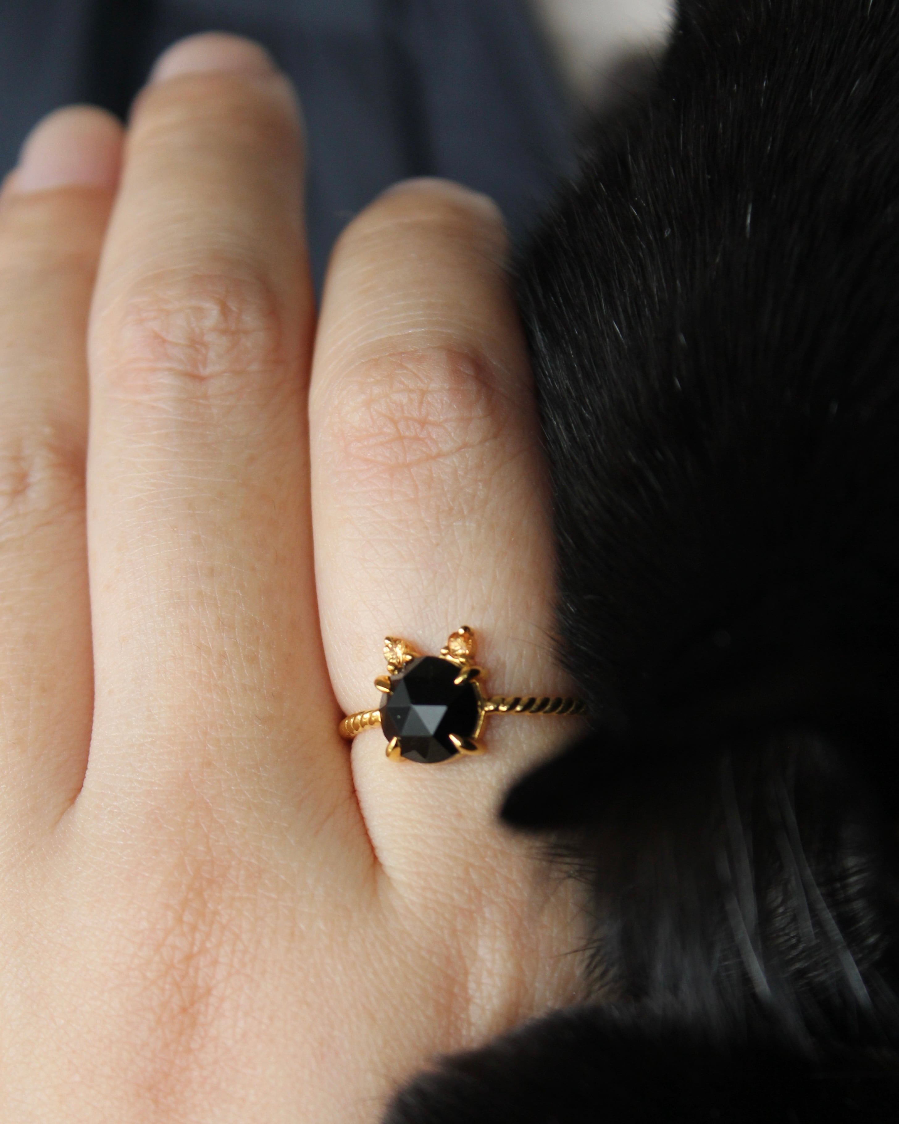 【Silver925】 Twist ring “CAT” シャノアール
