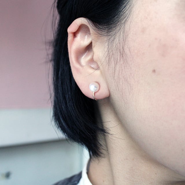 Wパールイヤークリップ