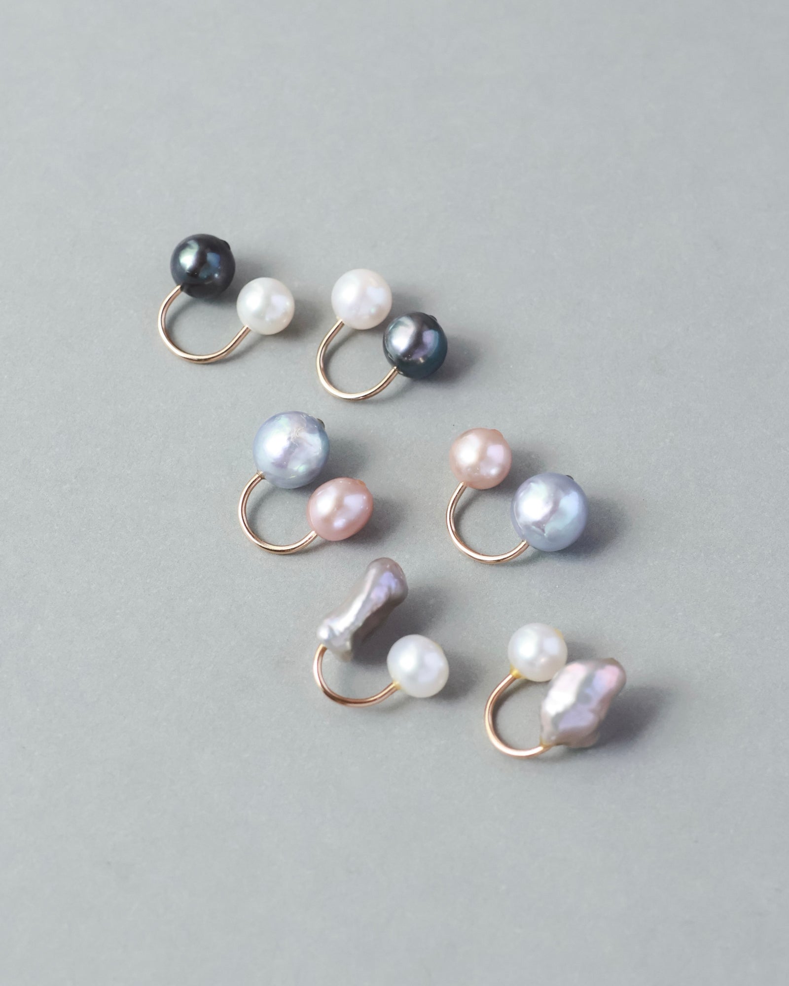 Wパールイヤークリップ