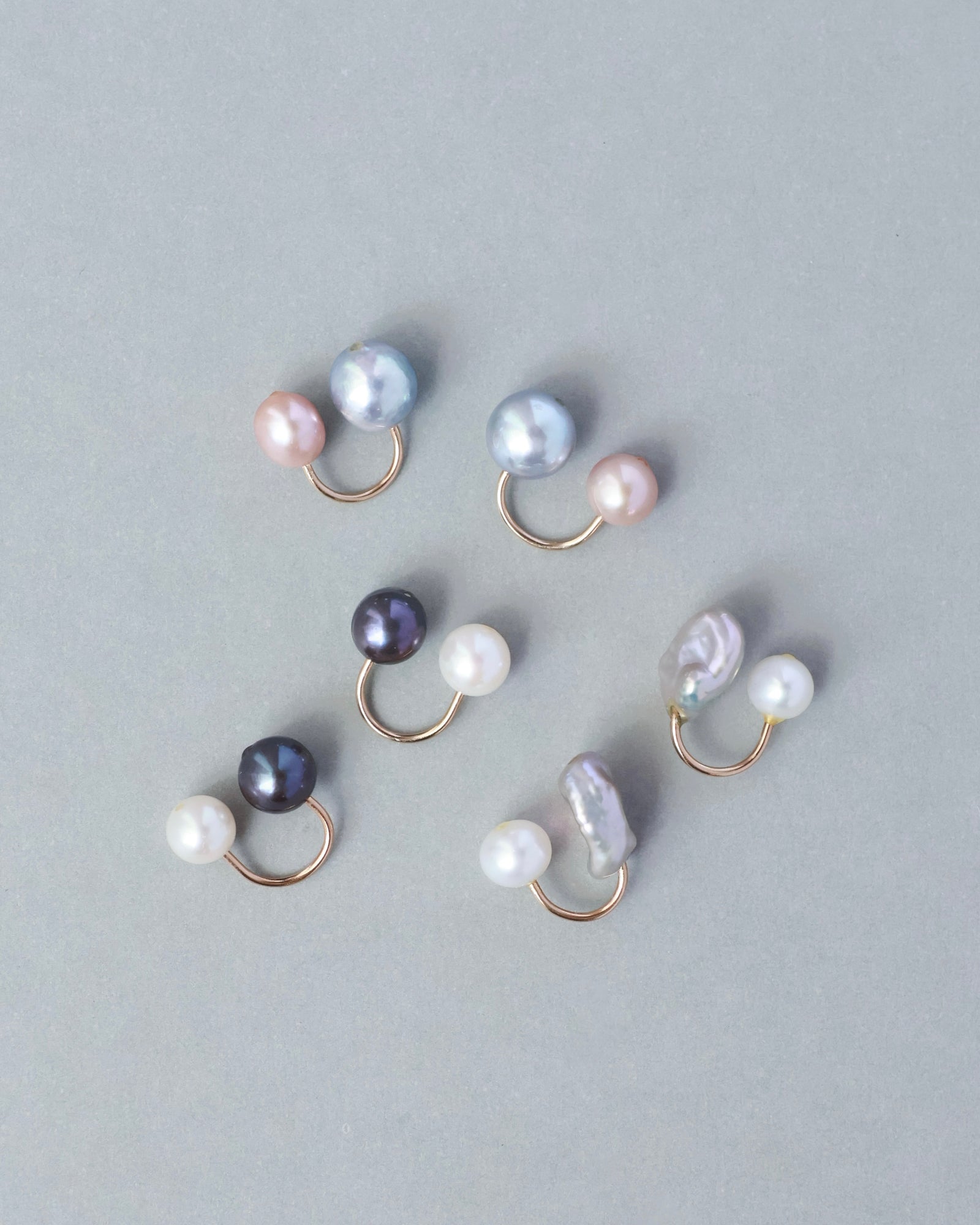 Wパールイヤークリップ