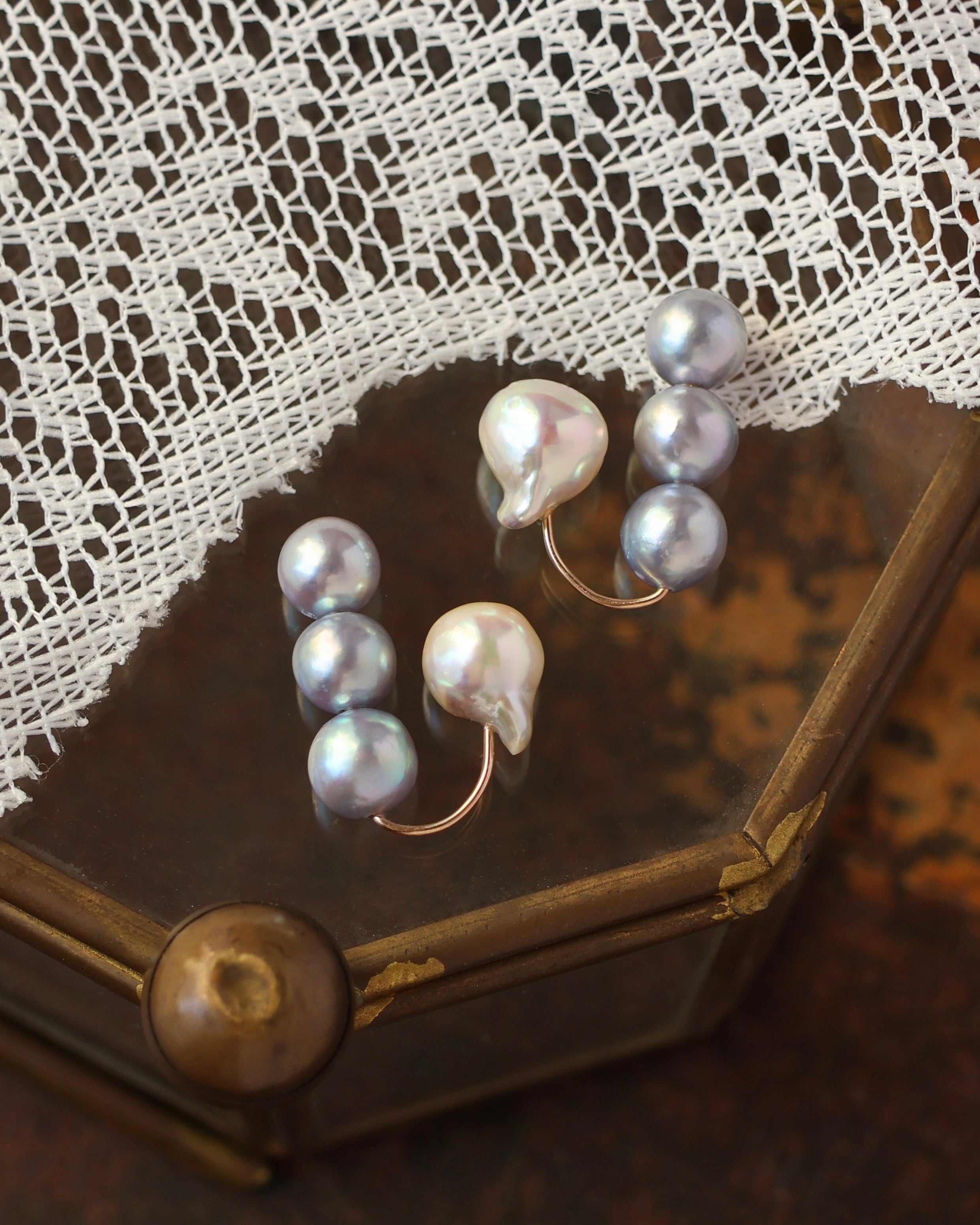 アコヤパール ロングイヤークリップ