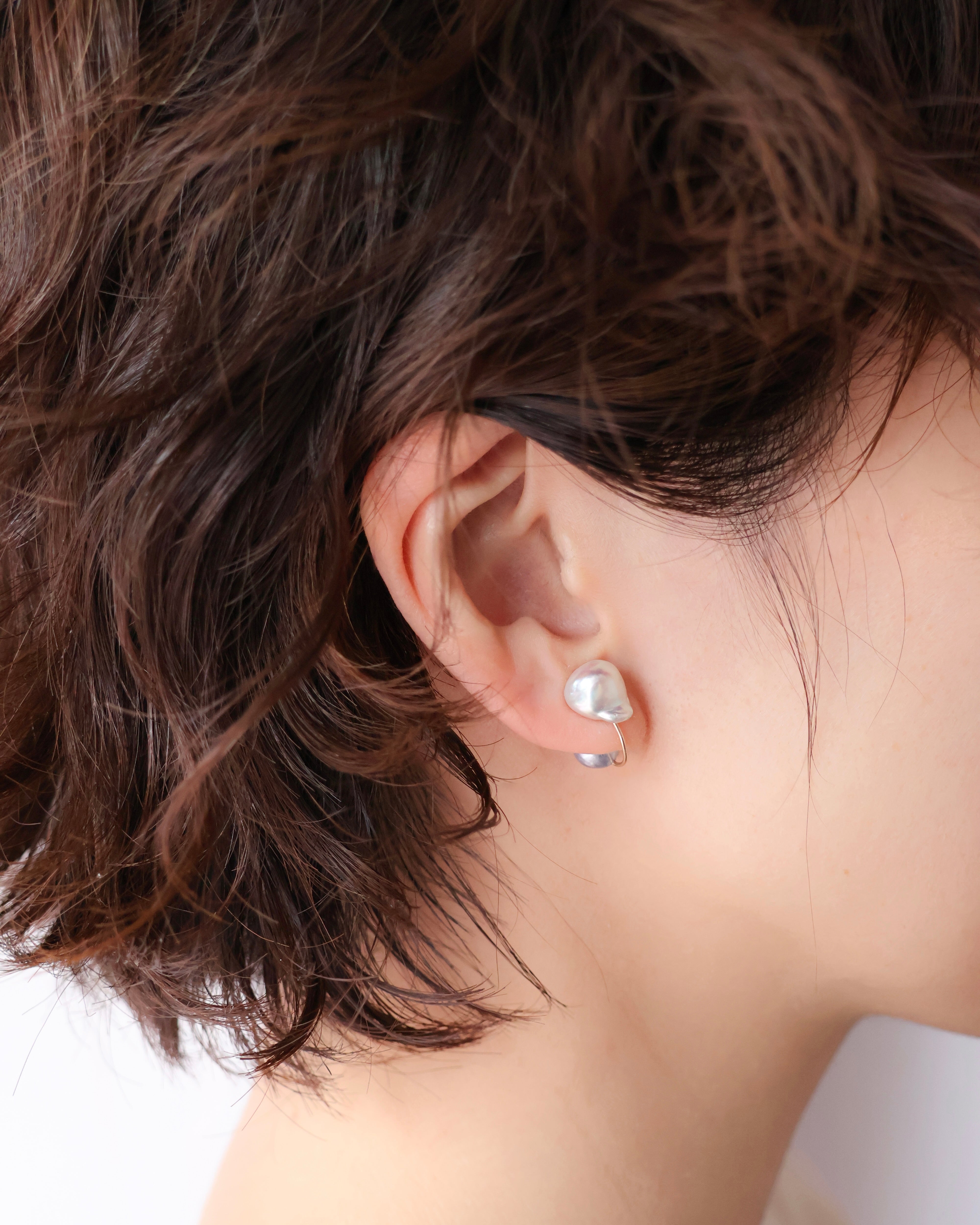 アコヤパール ロングイヤークリップ