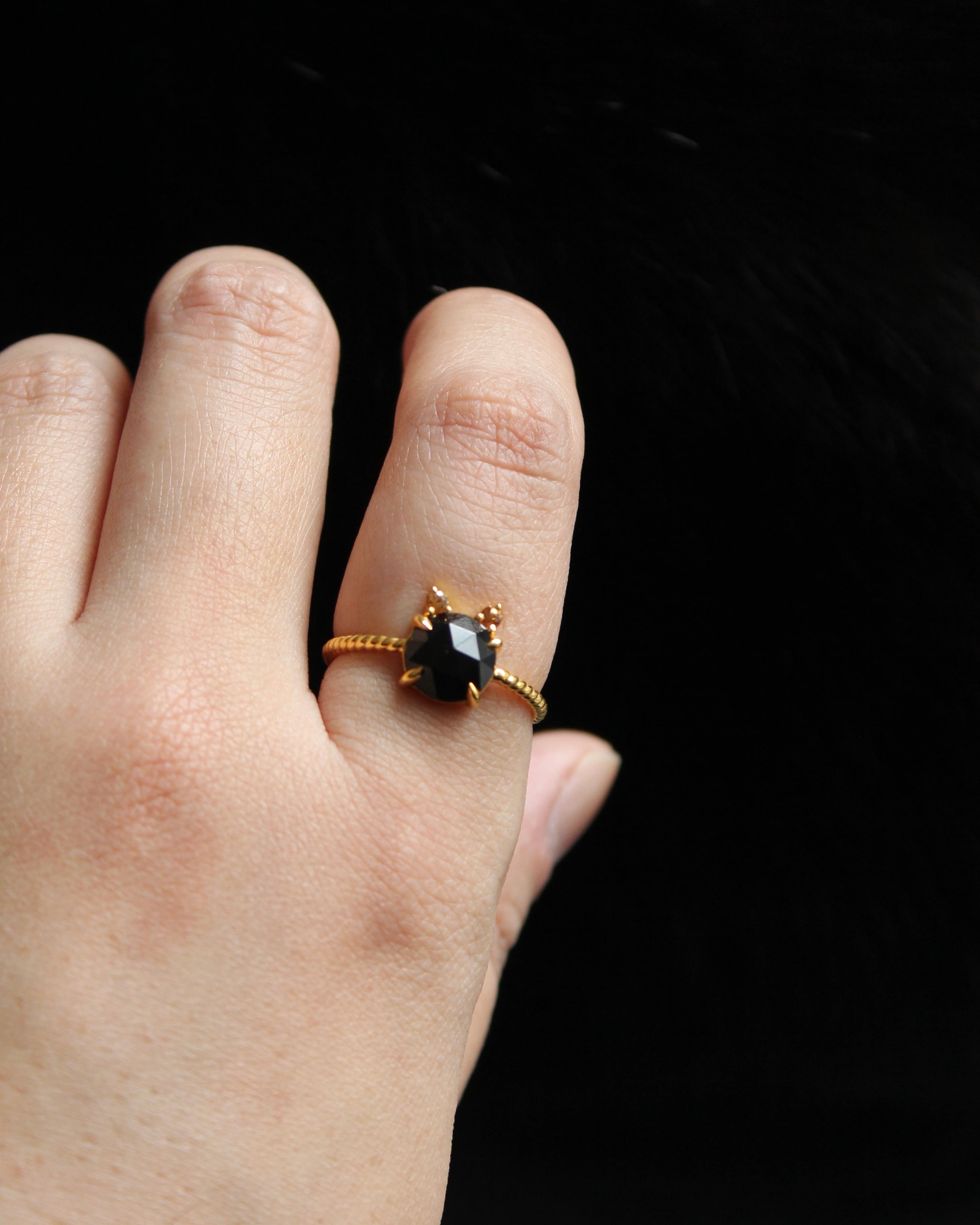 【Silver925】 Twist ring “CAT” シャノアール