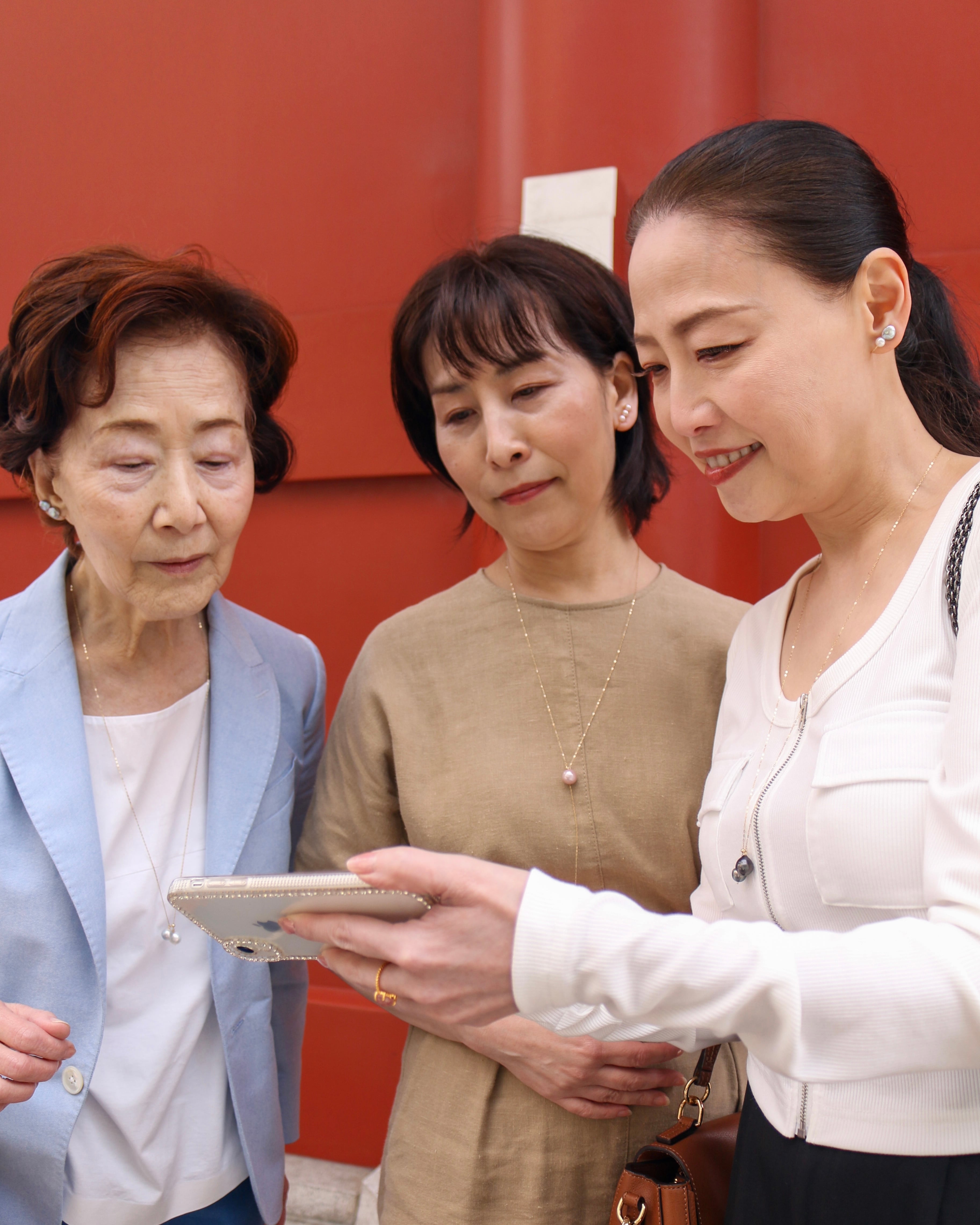 Wパールロングイヤークリップ