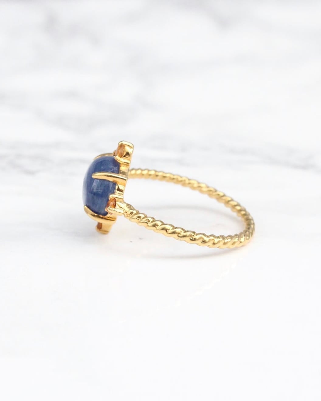 15号 Twist ring+4stone カイヤナイト・シトリン