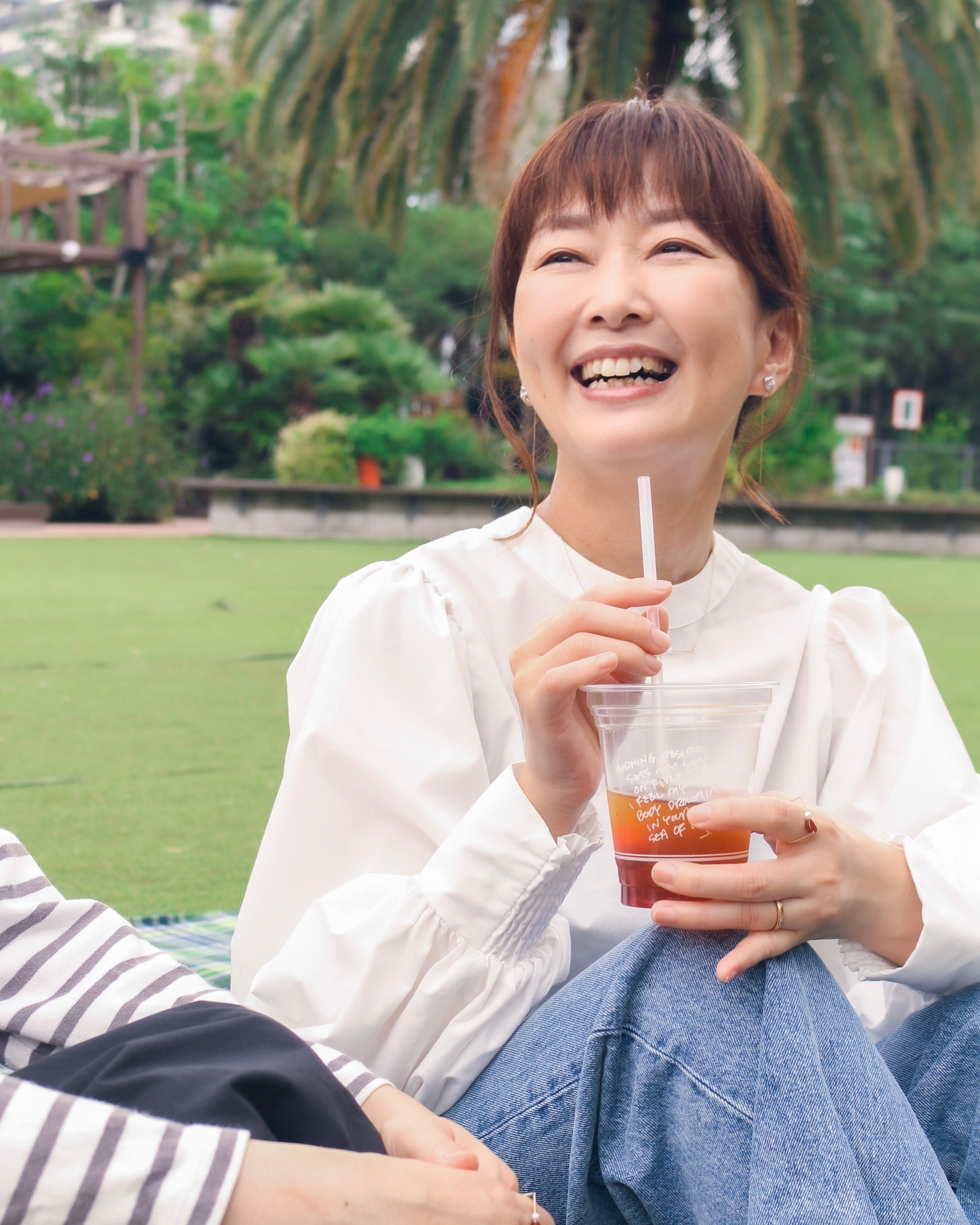 Wパール チェーンイヤークリップ