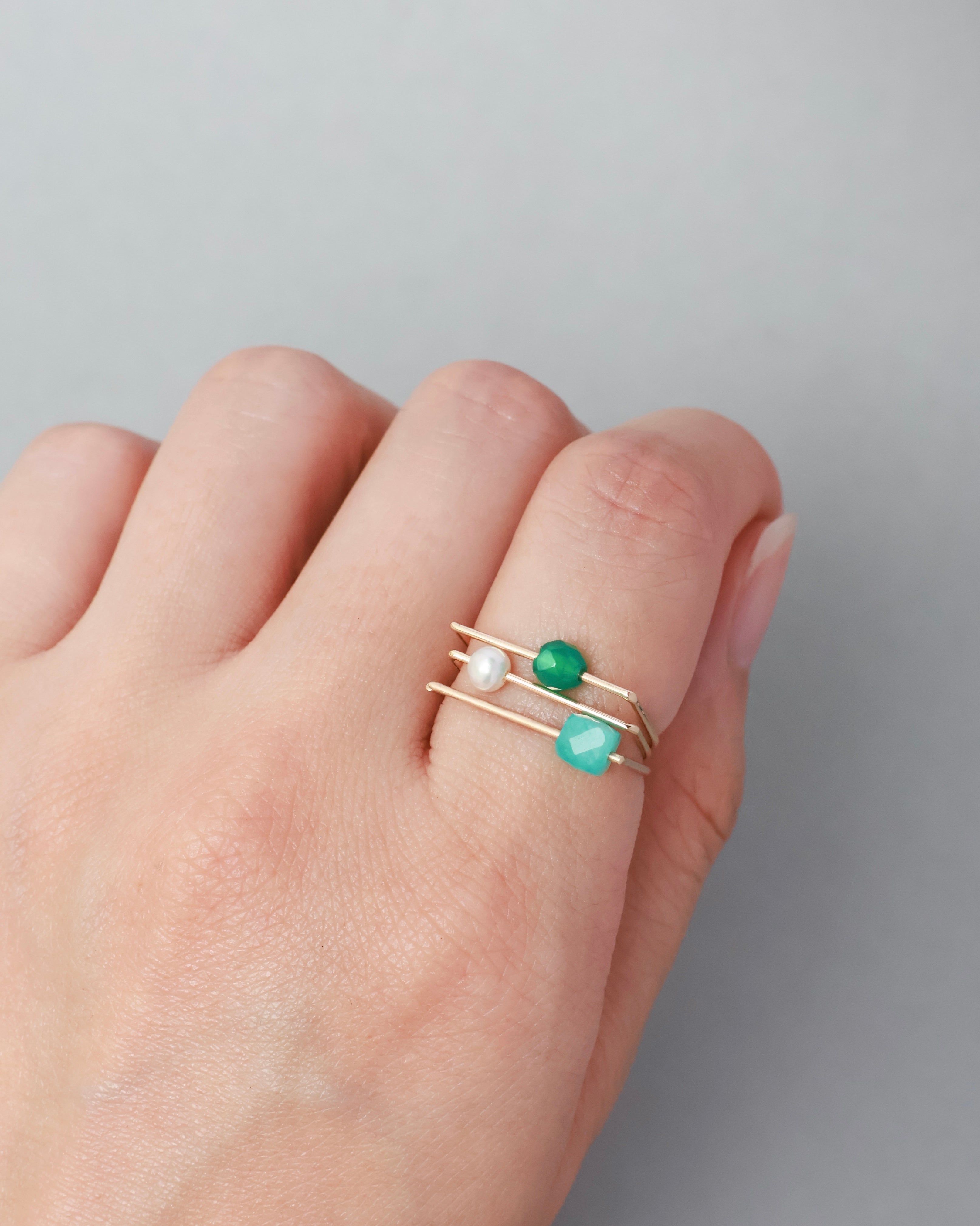 【8月限定】D ring “emerald sea”
