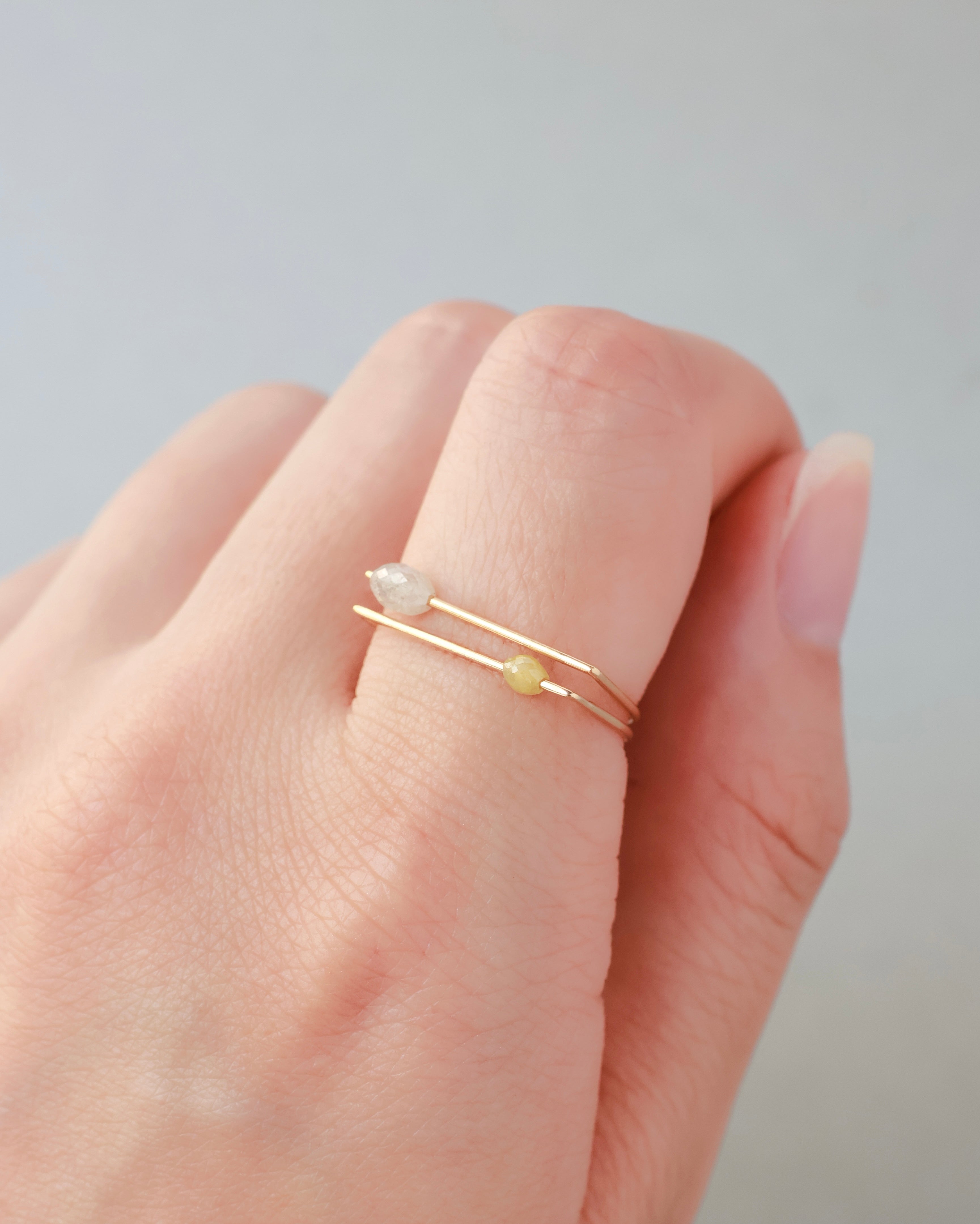 【8月限定】D ring “サフラン” K18