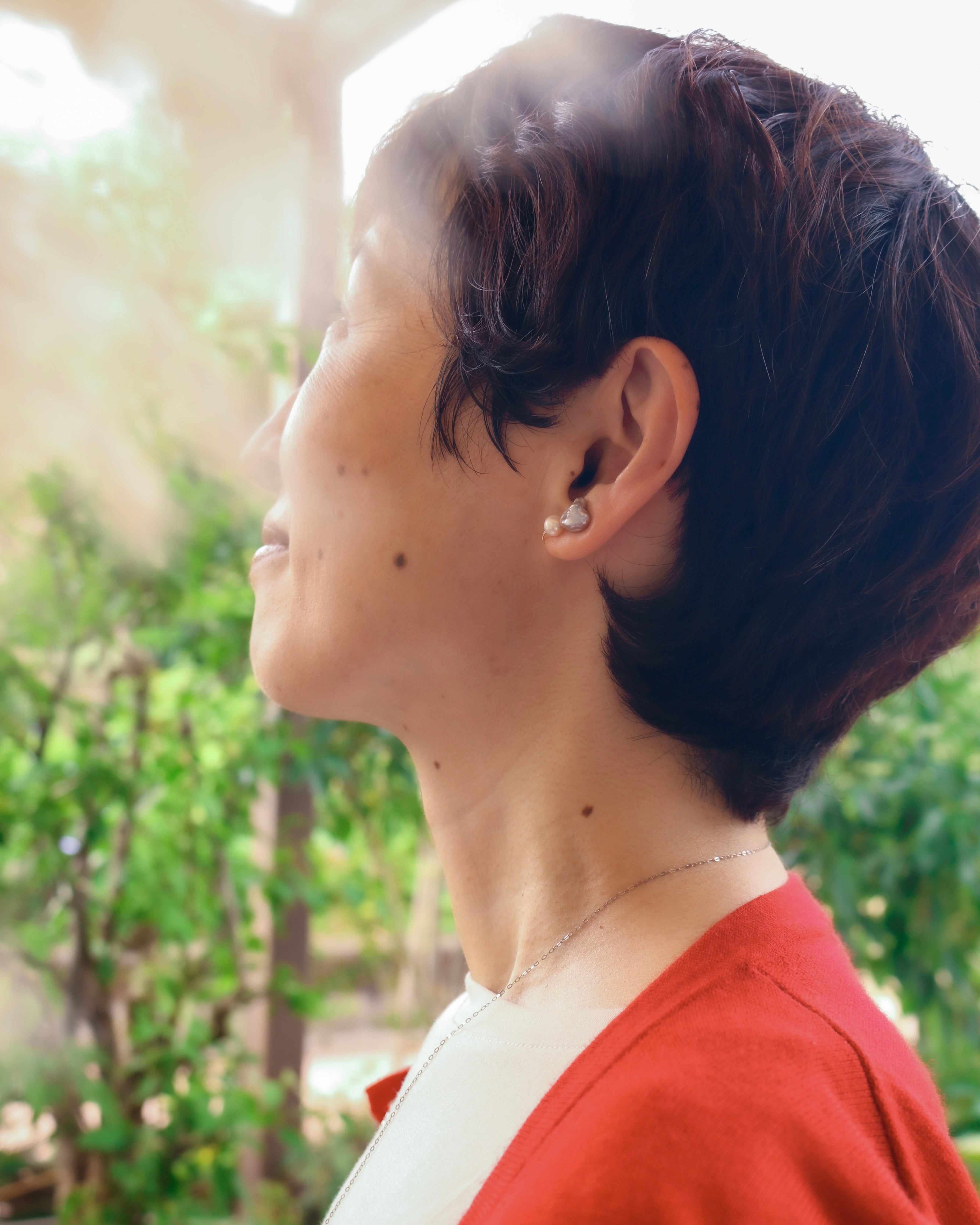 Wパールロングイヤークリップ