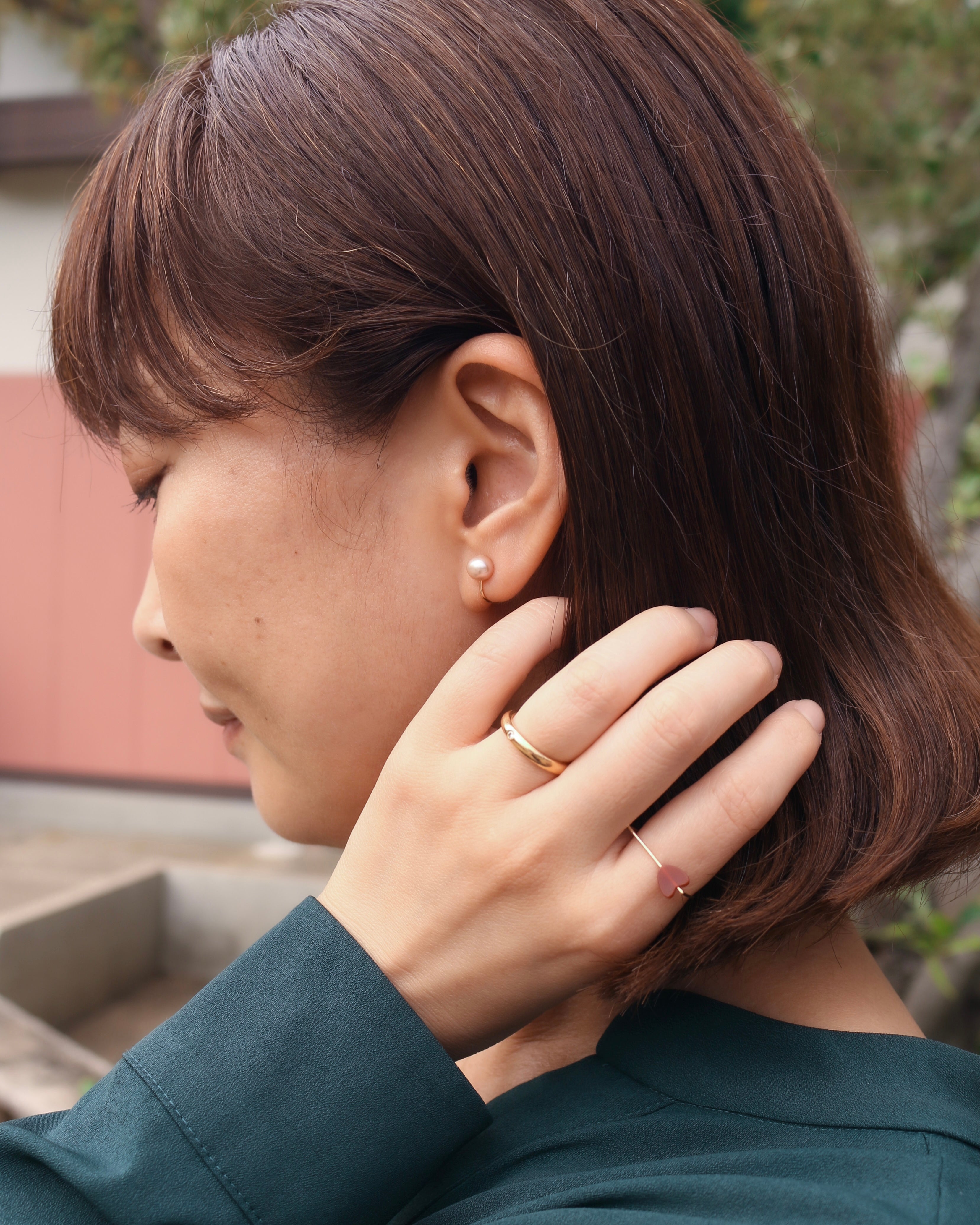 Wパールイヤークリップ