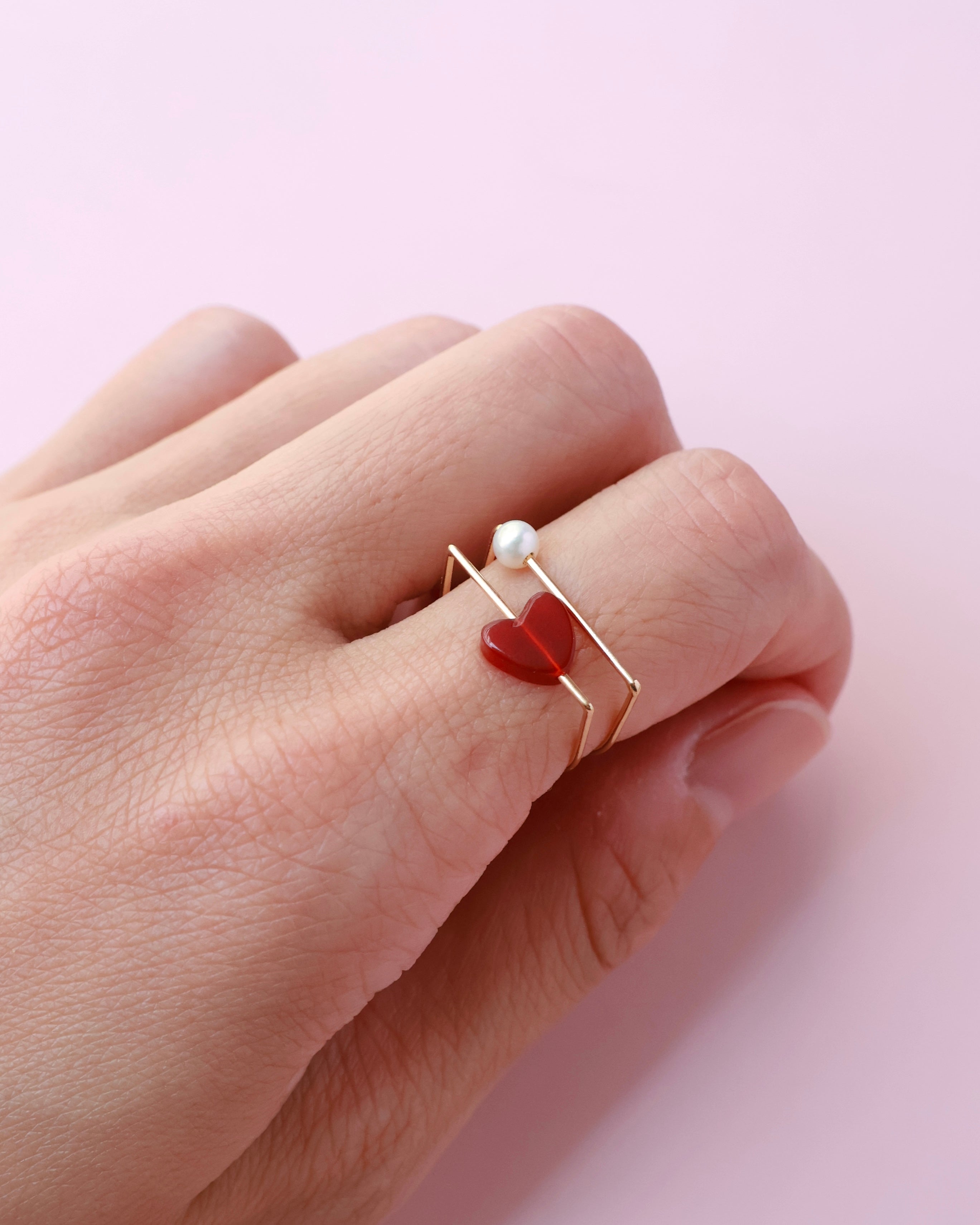 ゆ*り様 美品 mmm Jewelry K10 D ring Queen ハート D ring 