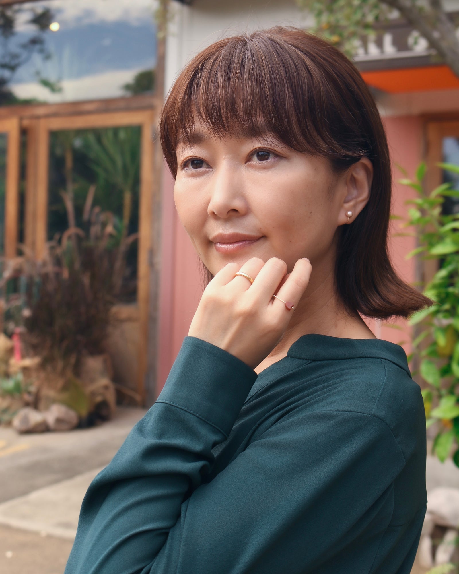 Wパールイヤークリップ