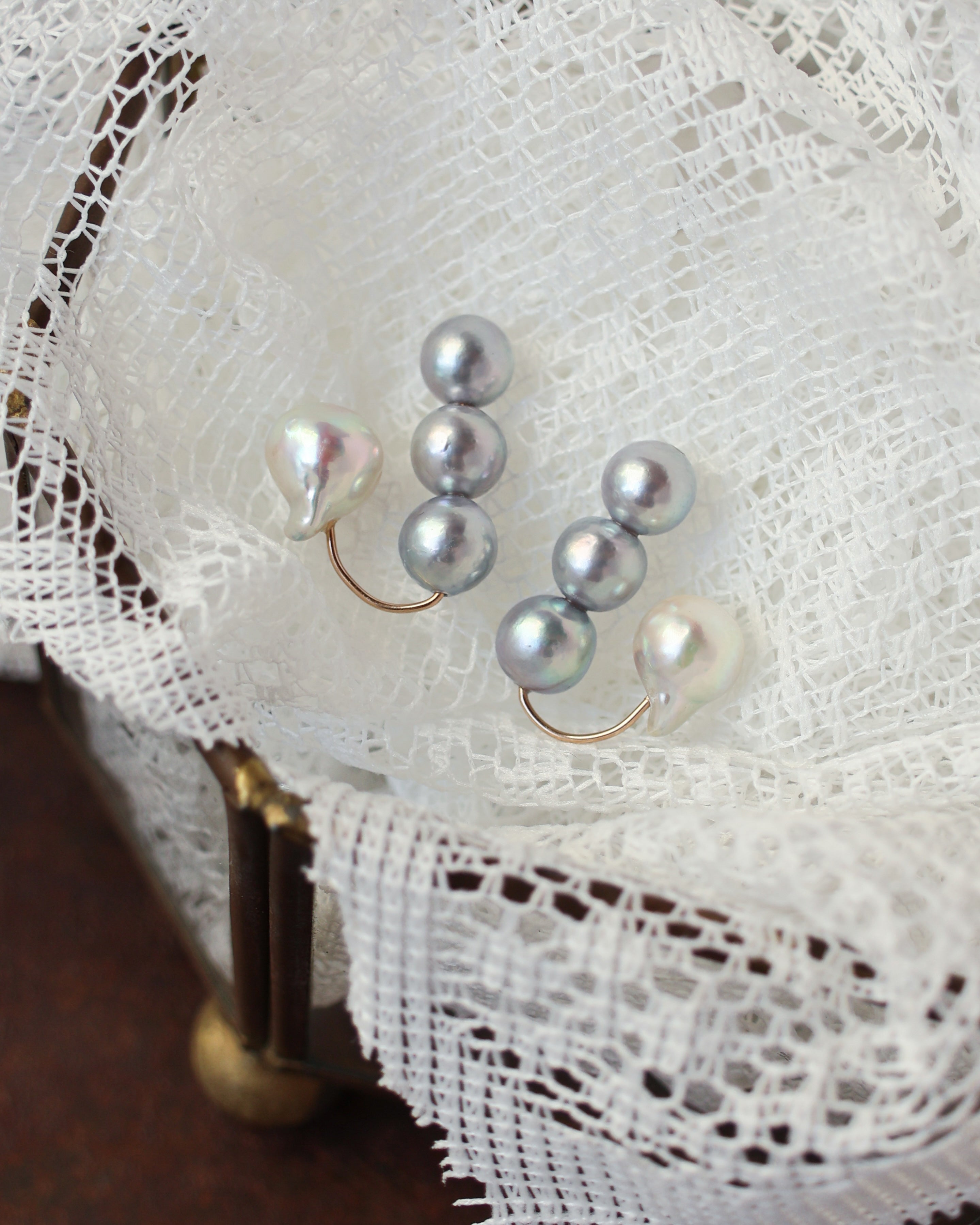 アコヤパール ロングイヤークリップ